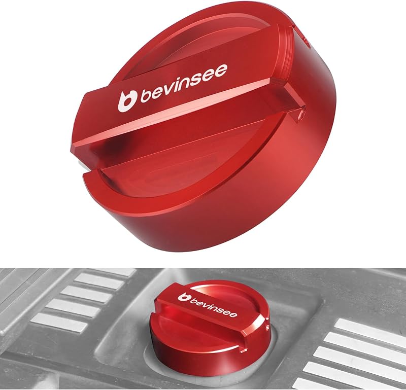 Tampa de abastecimento de óleo do motor Bevinsee 11127509328 em alumínio 6061-T6 – 1 unidade