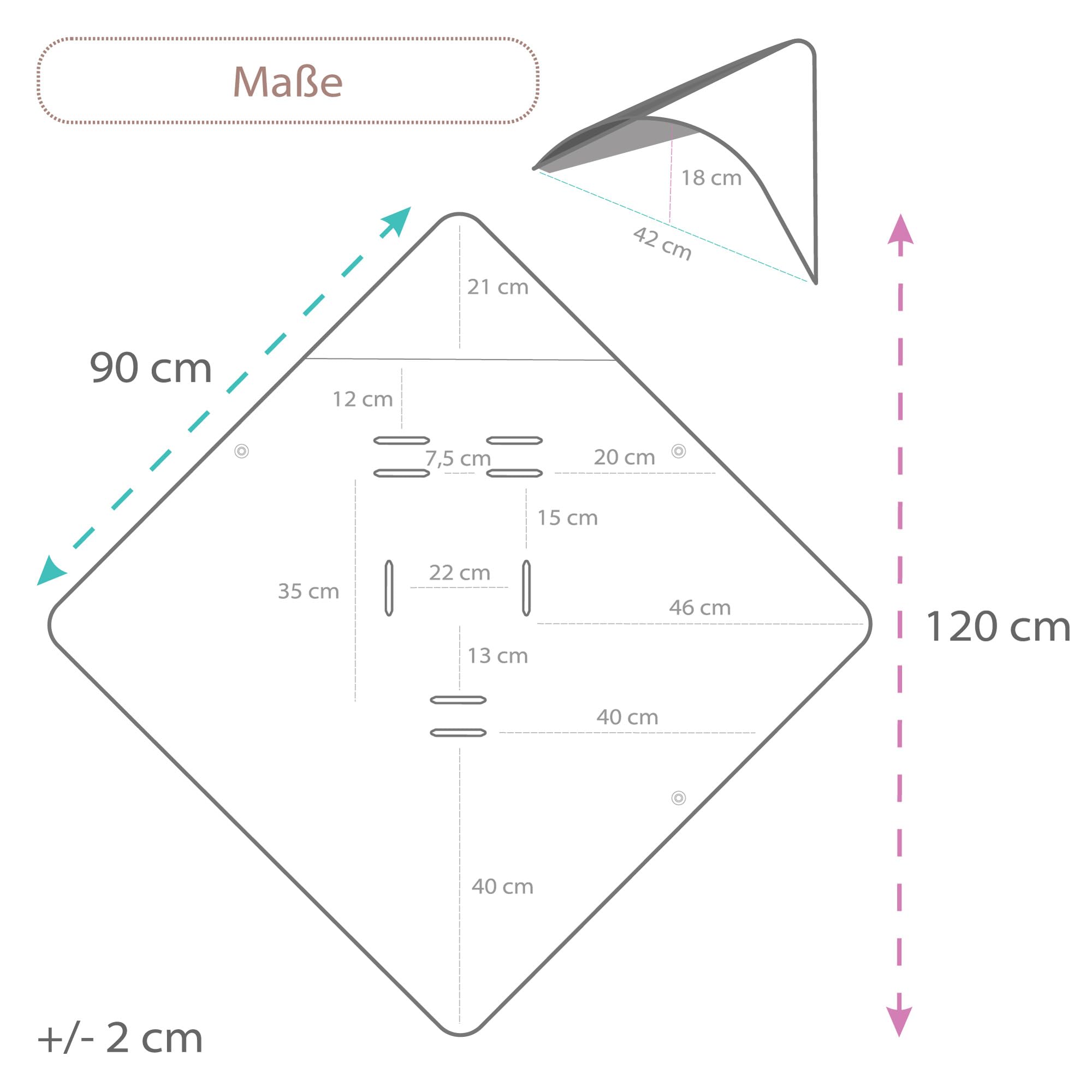 Totsy Baby Sacco ovetto coperta invernale 90x90 cm - universale lavabile copertina per passeggino bebe per seggiolino auto bambino o swaddle neonato 0-6 mesi Africa marrone