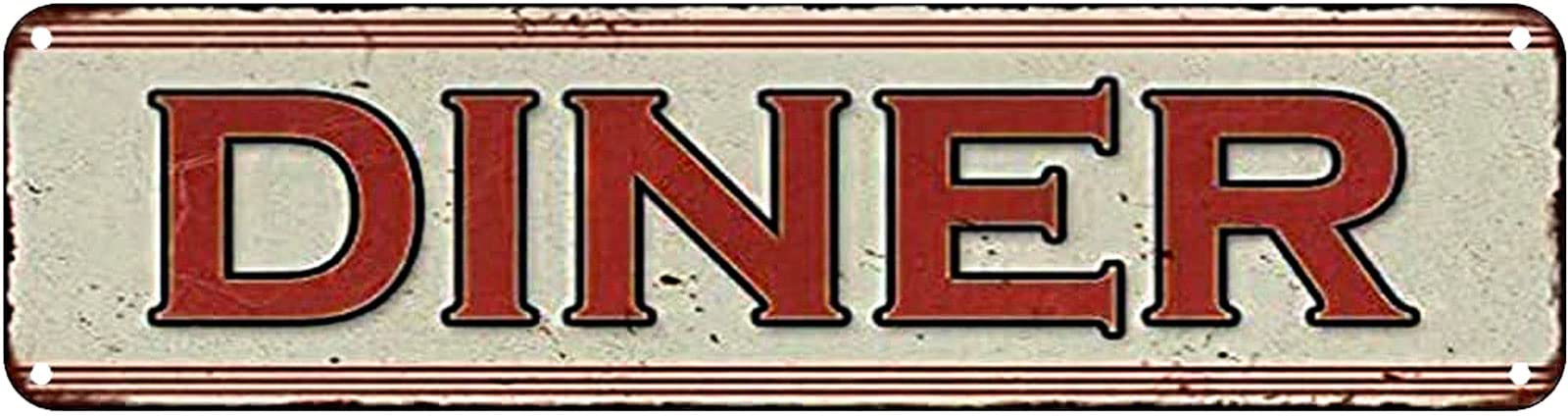 Diner Vintage Tin Signs Art Plaque Aluminum for Bedroom Kitchen Garden Wall Pub Club Coffee Hanging Decor 4x16 Inch