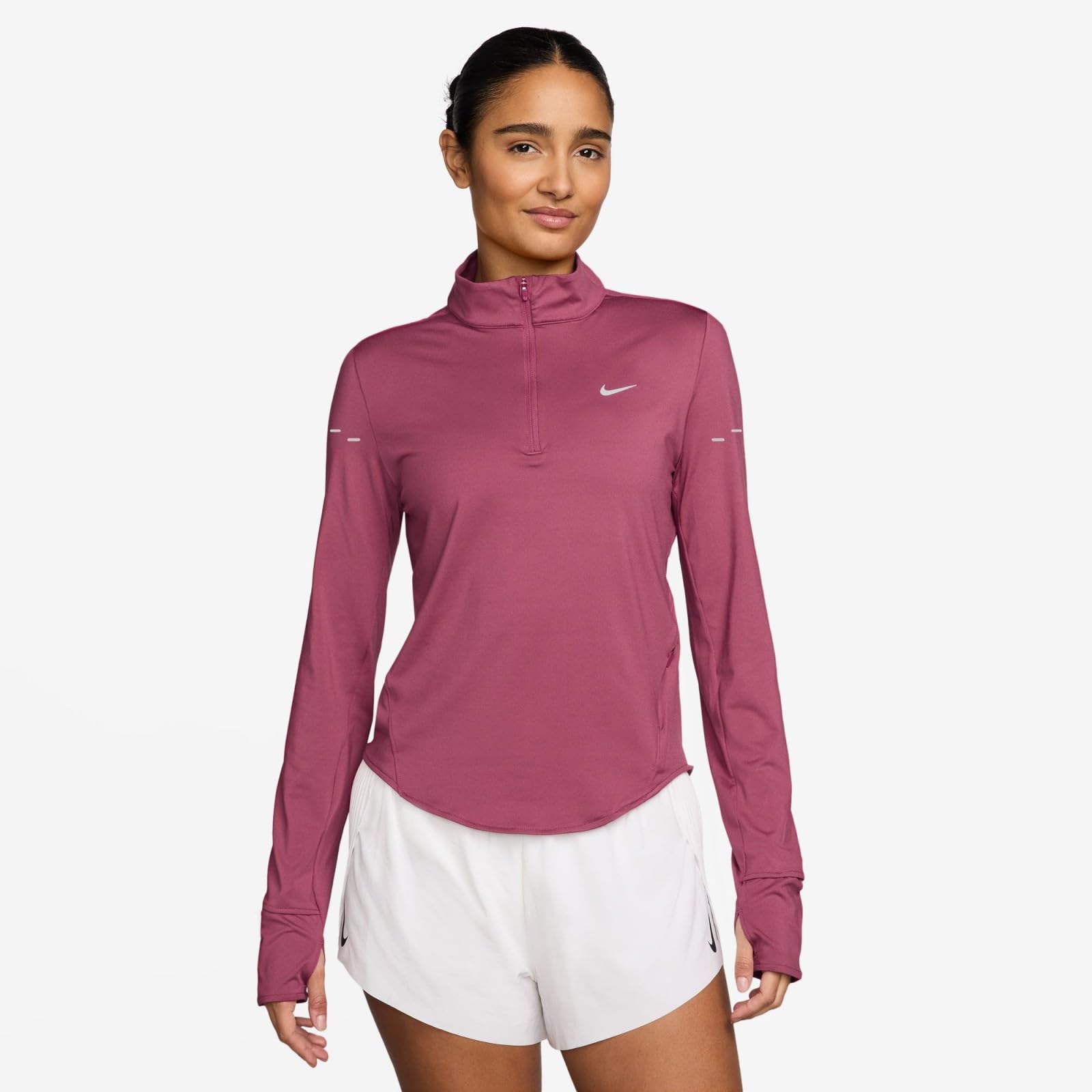 NIKE Swift Womens Dri-FIT UV 1/4-Zip Running Top