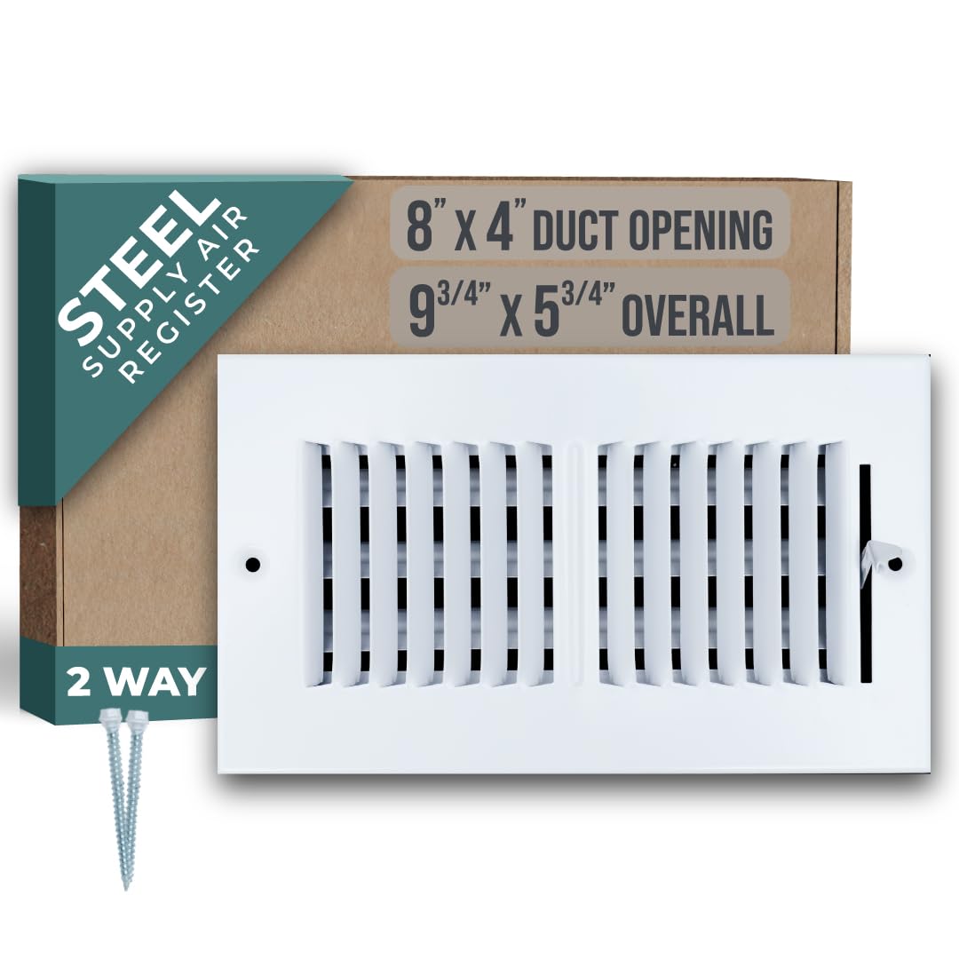 Handua 8x4 2-Way Steel Air Supply Diffuser