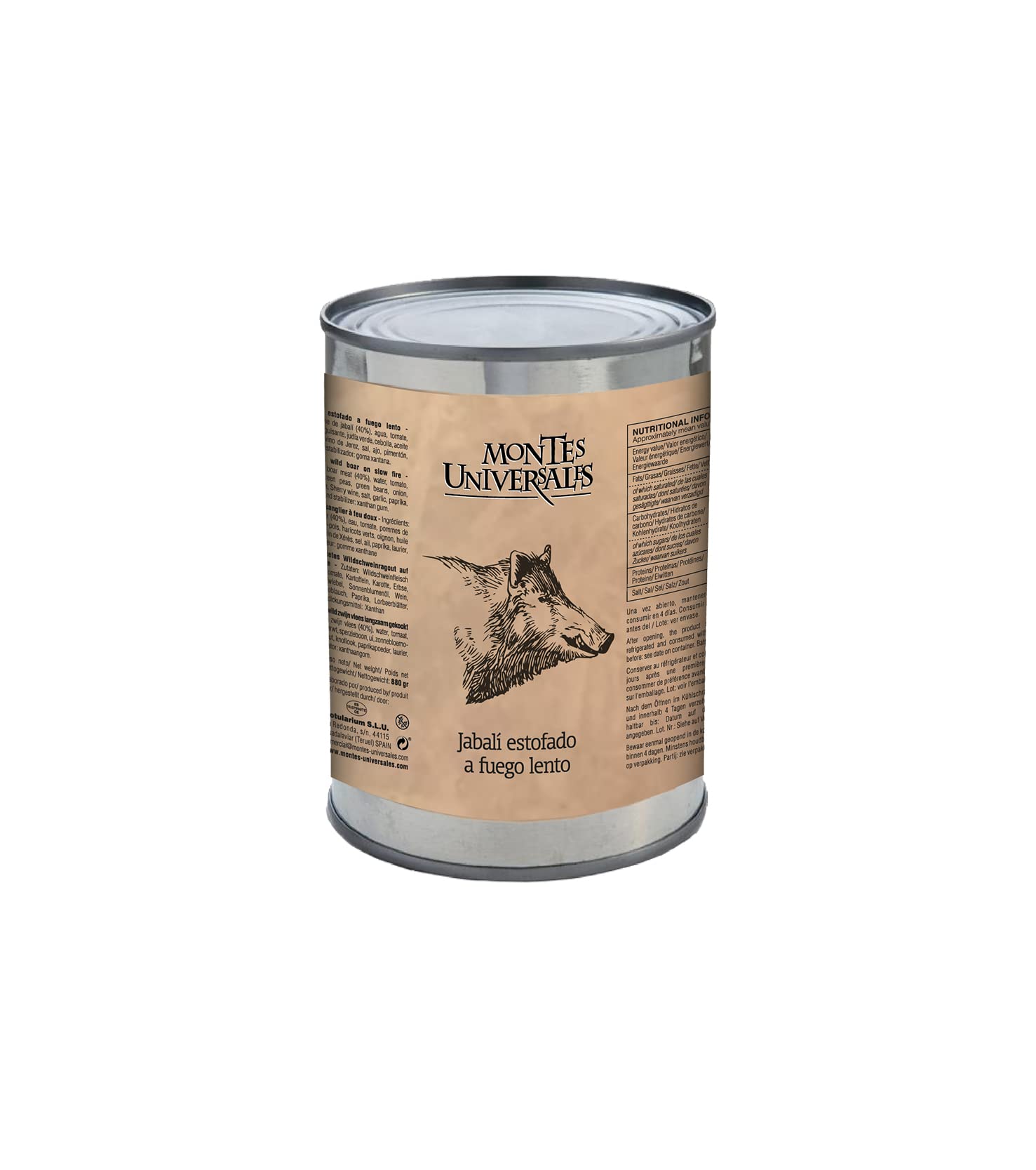Montes Universales Jabalí estofado a fuego lento 390g