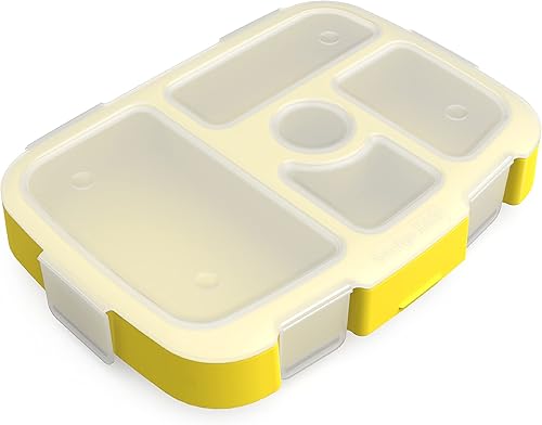 Bentgo Kids Prints bandeja para niños con tapa transparente, reutilizable, sin bisfenol A, contenedor con 5compartimentos para preparación de