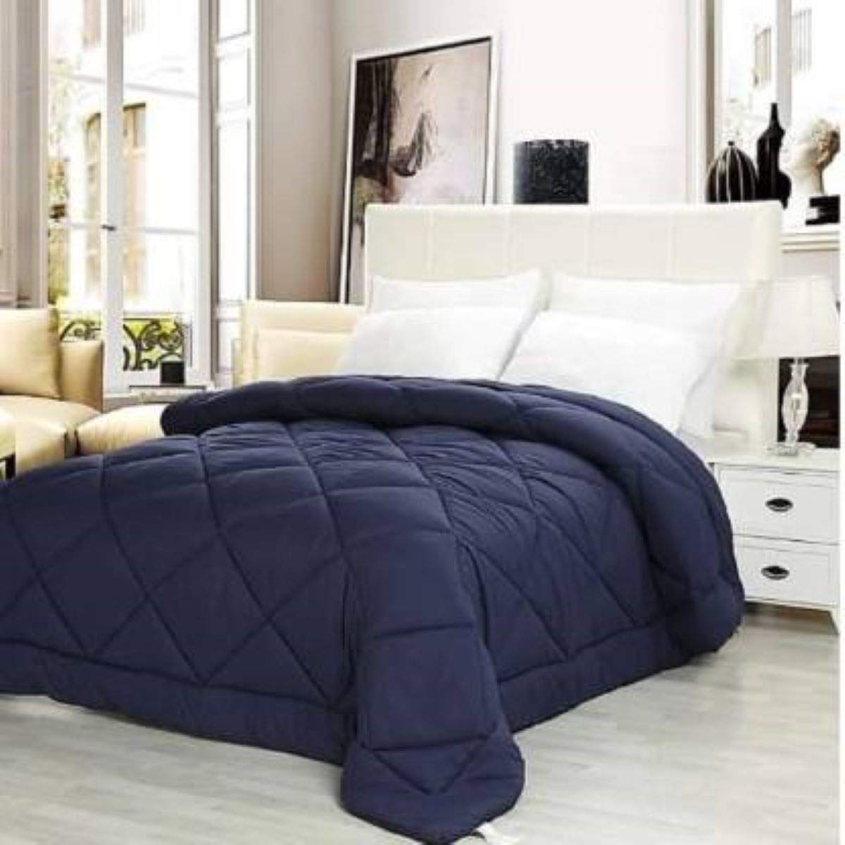 Texlux Microfiber Double Size Duvet/AC Comforter/Quilt/Blanket (90 Inch X 100 Inch)-Dark Blue-image-15