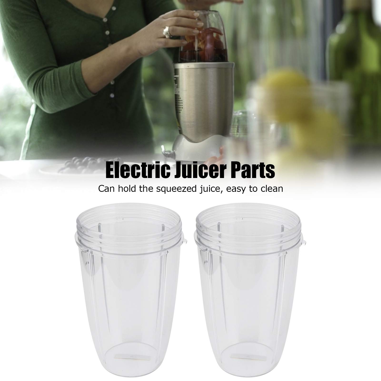 2 vasos de repuesto para licuadora, ABS transparente, piezas de licuadora, exprimidor, vasos de repuesto para 600 W y 900 W