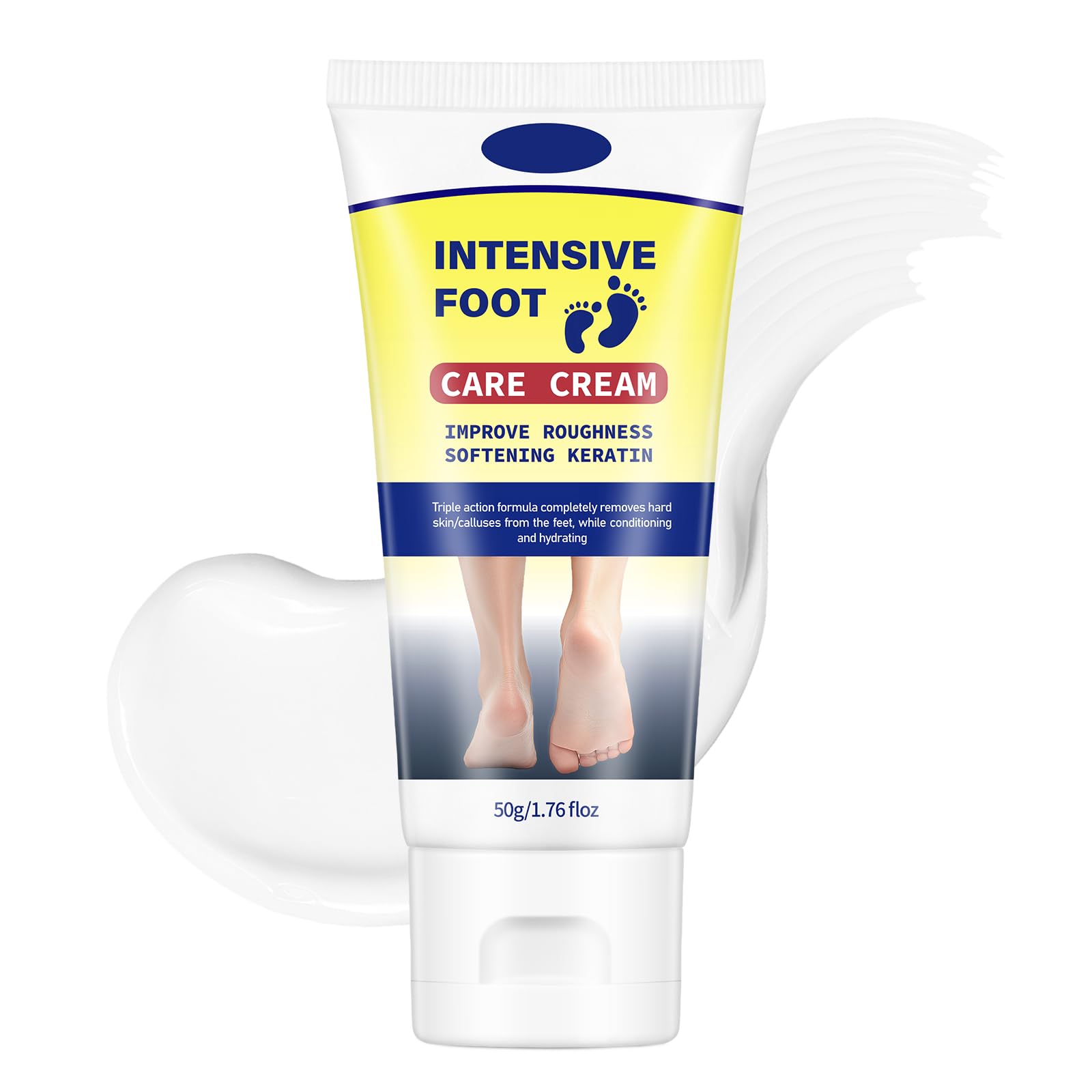 Intensive Foot Care Cream for Cracked Heels & Dry Feet, 1.76 Fl Oz Urea