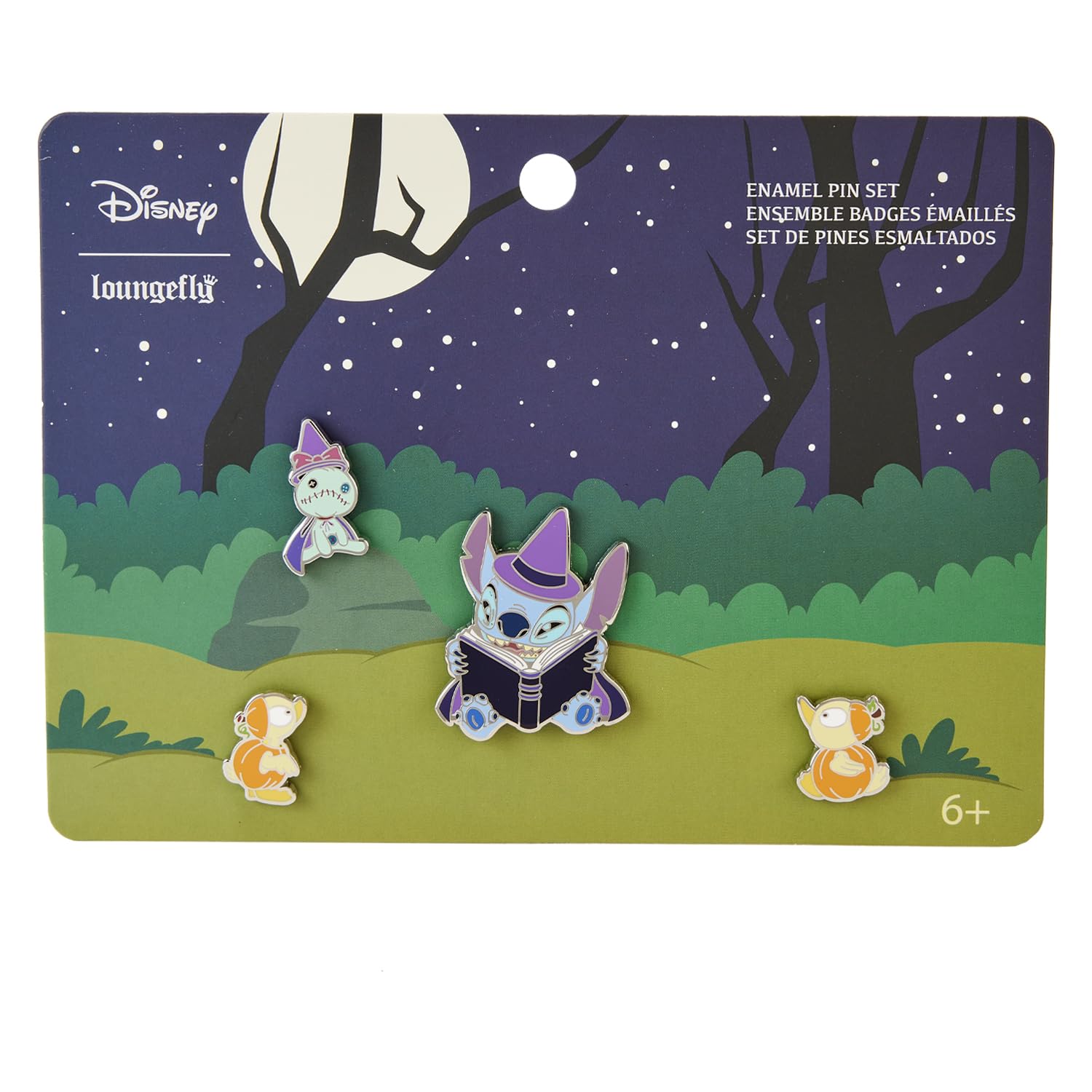 Loungefly - Disney - Lilo & Stich - Halloween - Zakup ślepej emaliowanej przypinki - Disney: Lilo & Stitch emaliowane przypinki - urocza broszka kolekcjonerska - do plecaków i toreb - pomysł na
