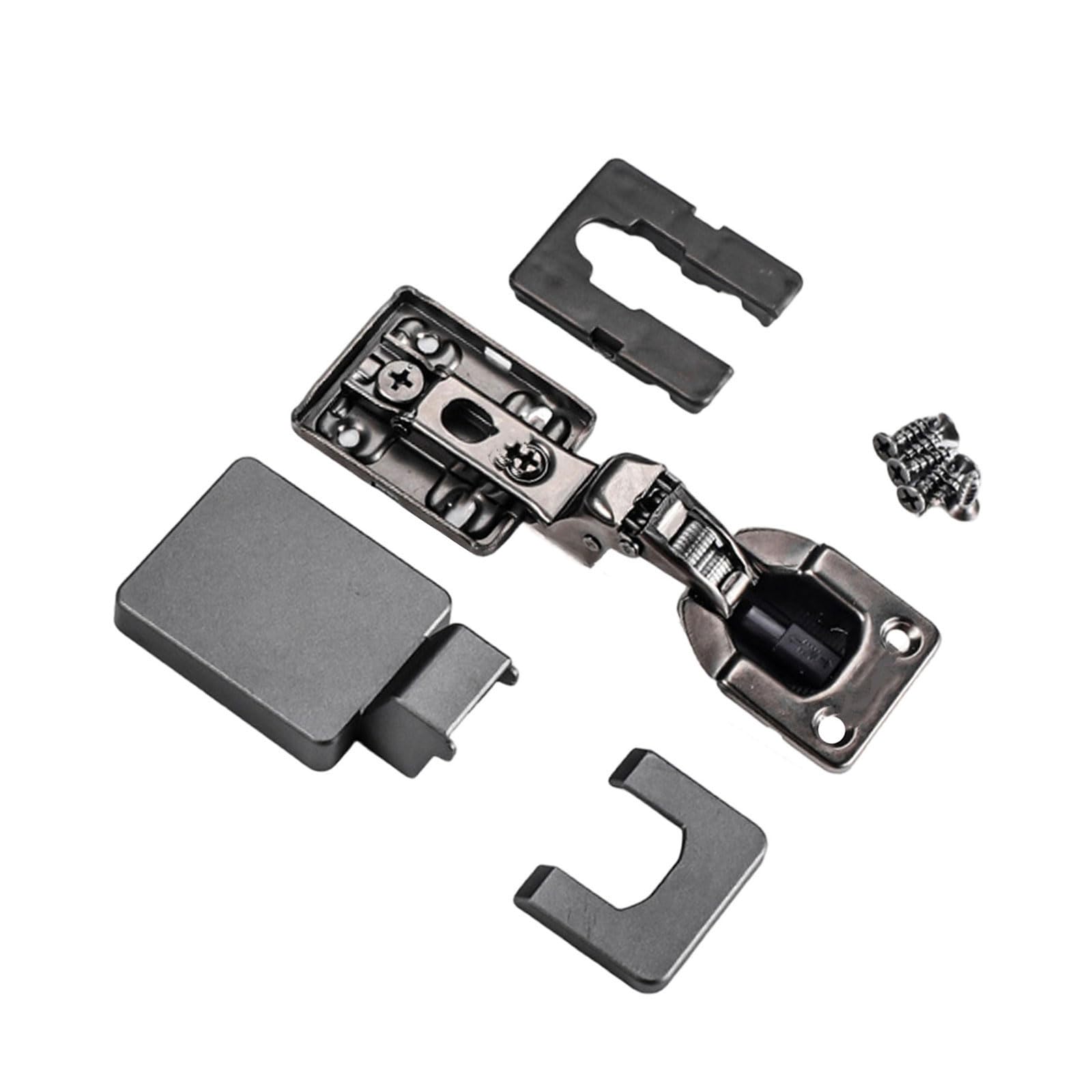 Nvoqilin Half Bend 2 Space Saving Adjustable Cabinet Hinge With Hydraulic Damping, Soft Closing Wardrobe Door Hardware Installation Hydraulic Damper Buffer