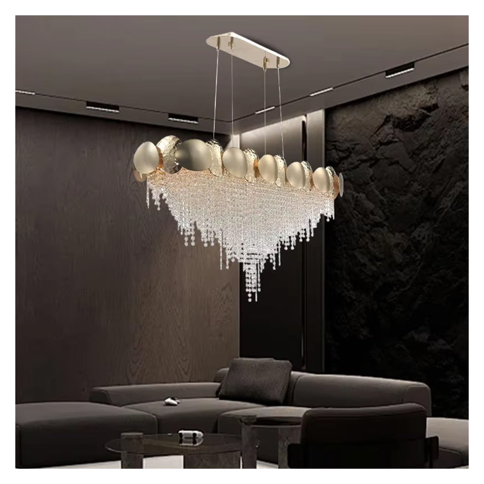 Italian K9 Crystal Chandelier Luxury Gold Dining Living Room Pendant Light Kitchen Bedroom Modern Crystal Hanging Lamp