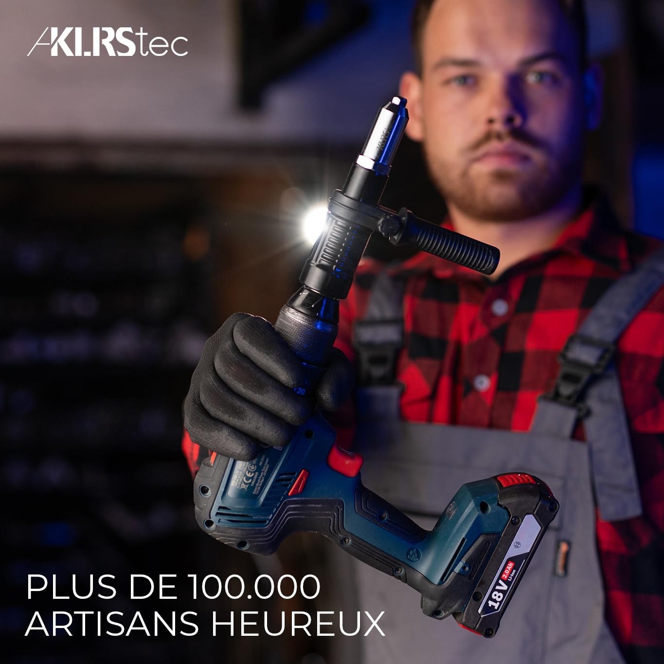 KLRStec® Adaptateur de rivets aveugles à pinces à riveter - Embouts à riveter pour visseuse sans fil et perceuse