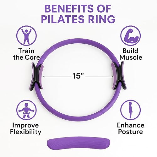 Miniatura 3 de Juego de anillos y pelotas de pilates  Equipo de pilates de primera calidad para entrenamiento en casa  Círculo de fitness y pelota de ejercicio