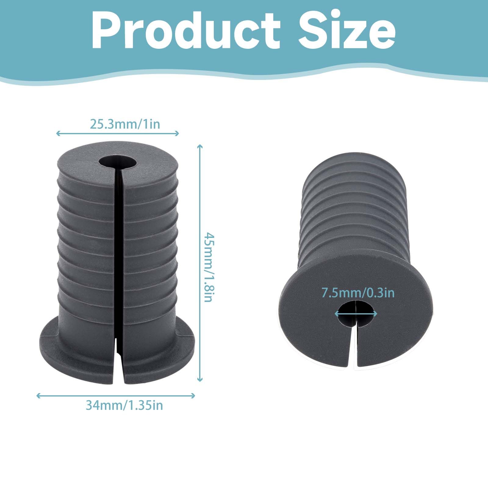 MYZHRE 2 Pcs Starlink Cable Routing Kit for 1 Inch Wall Hole, Starlink Wall Grommet, Perforated Silicone Grommet, Cable Punch Grommet, Wall Grommet for Starlink Ethernet Cable ?Grey