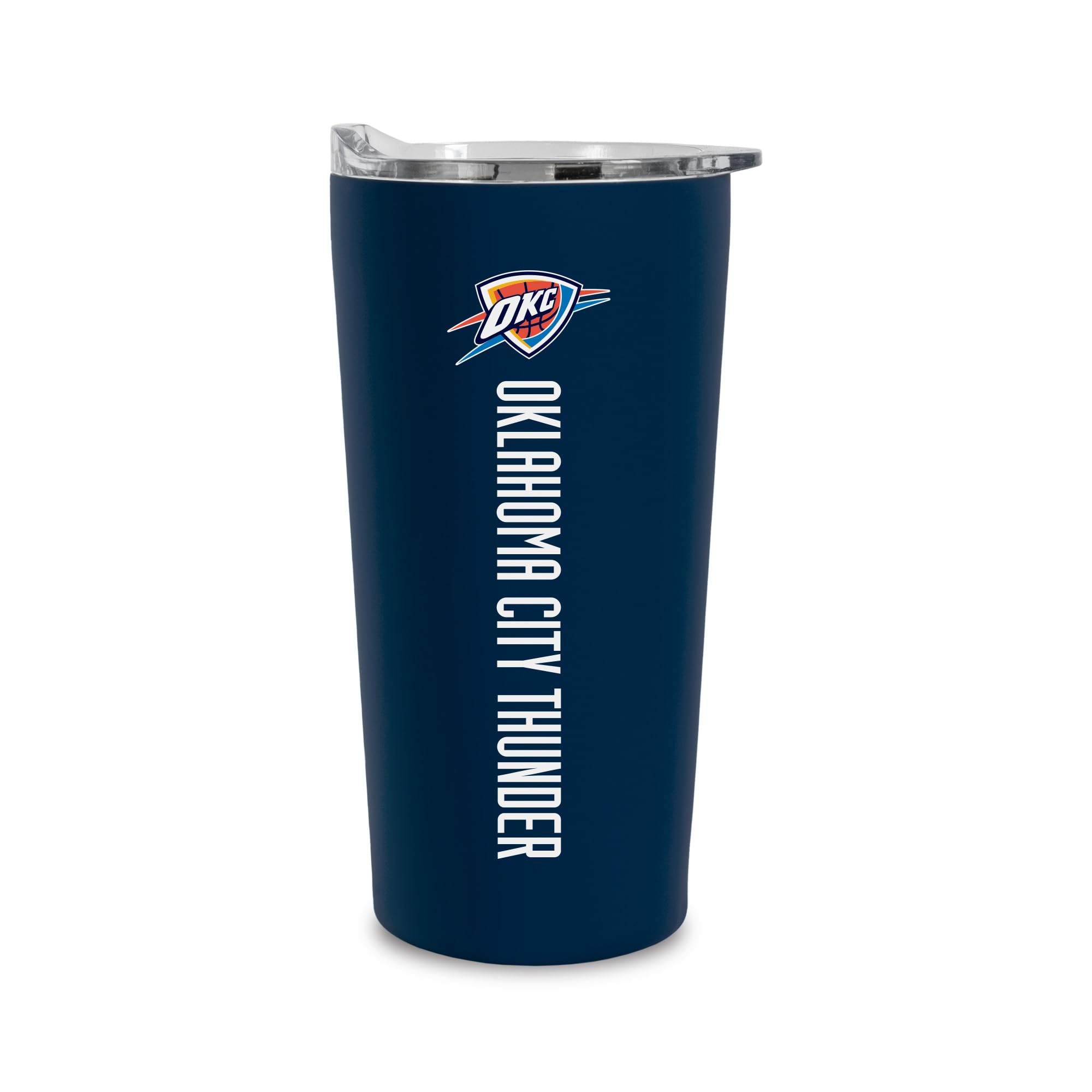 Rico Industries NBA Basketball Oklahoma City Thunder 18oz Soft Touch, Easy Grip Tumbler