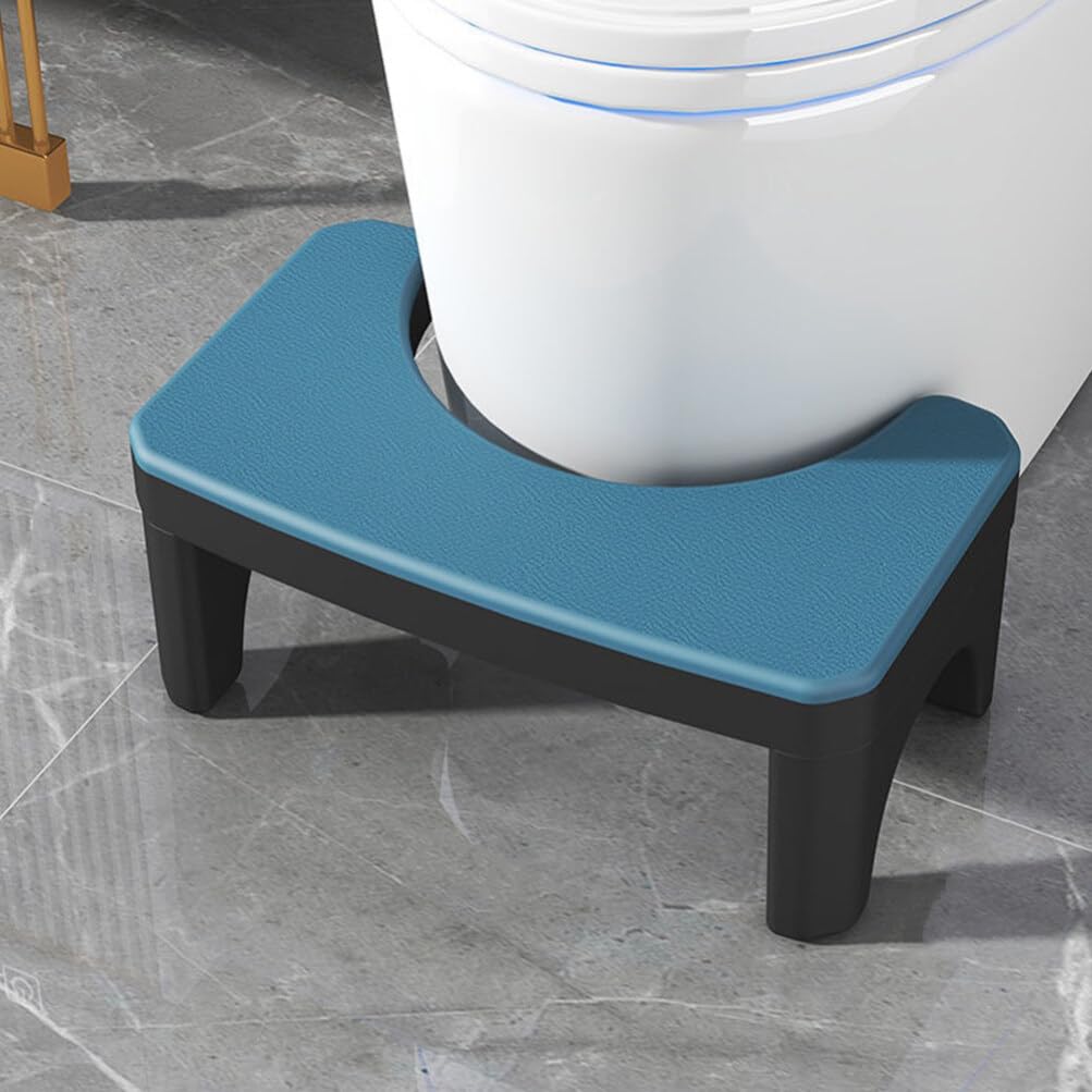 Toilettenhocker für Erwachsene, Badezimmer Fußhocker aus Pp, Blau