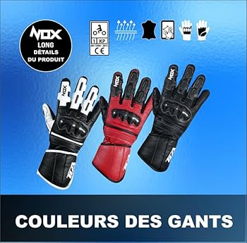 Guanti Moto In Pelle TLA NOX - Omologati CE Con Protezioni Nocche E Touchscreen