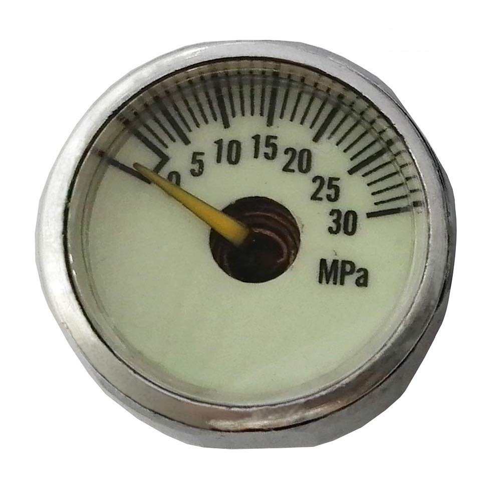 UP100 2pcs PCP Paintball Airforce High Pressure Pump Pressure Gauges 1 Inch Mini Air Gauge Scuba Manometre 30MAP Thread M10 x 1