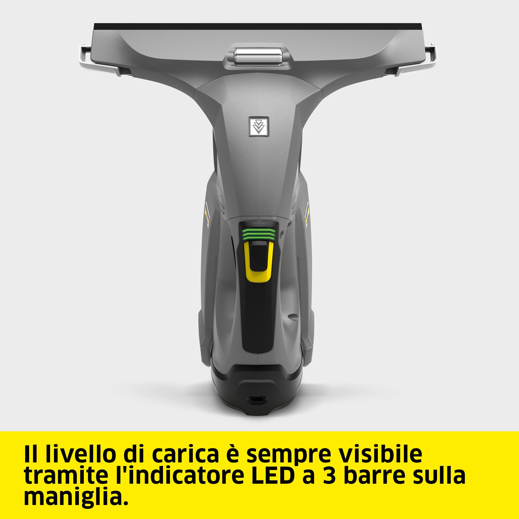 KÄRCHER Lavavetri Asporagocce a batteria WVP 10 per la pulizia senza sbavature di finestre, piastrelle e altre superfici lisce, grigio
