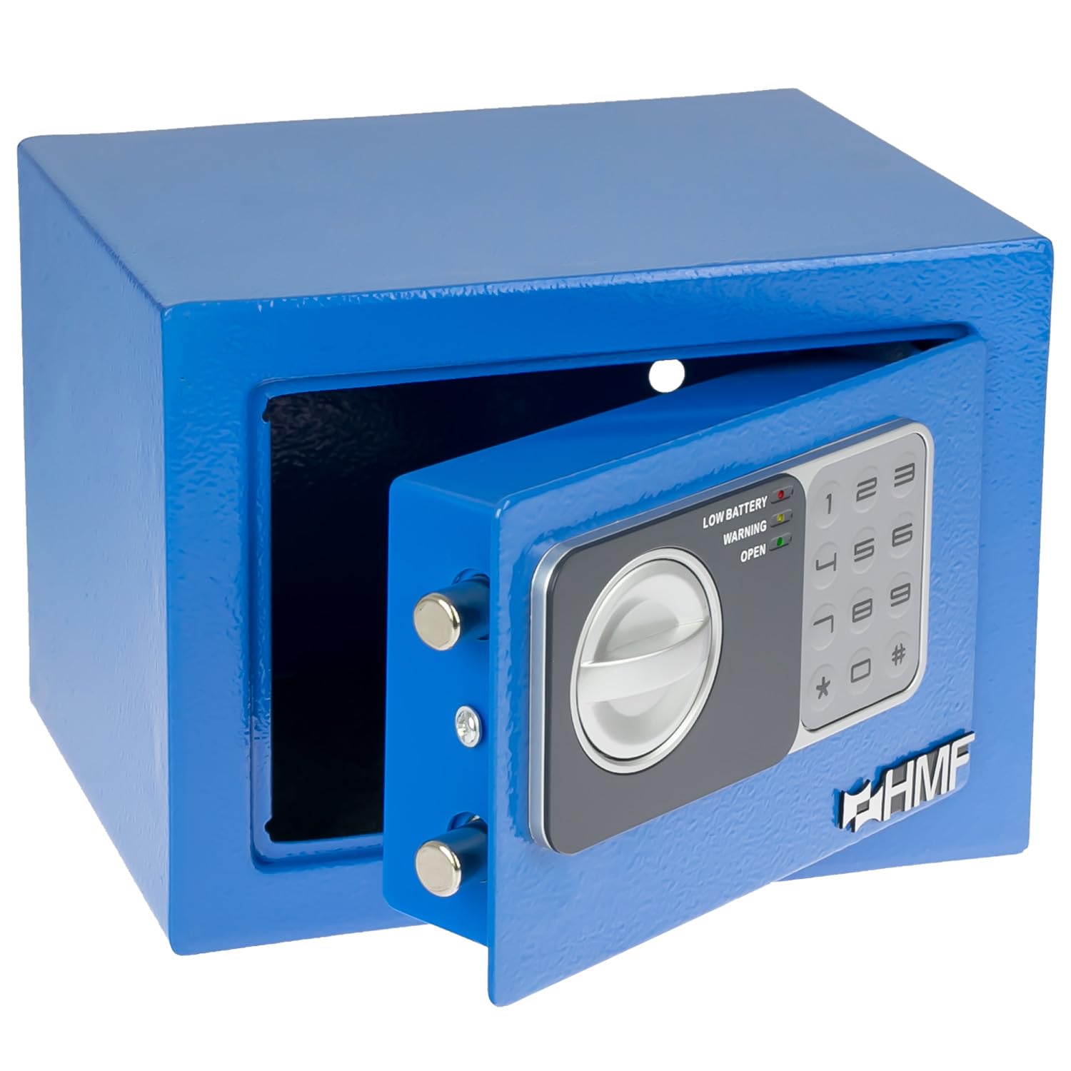 HMF Coffre-fort petit avec serrure à combinaison | 23 x 17 x 17 cm | Bleu