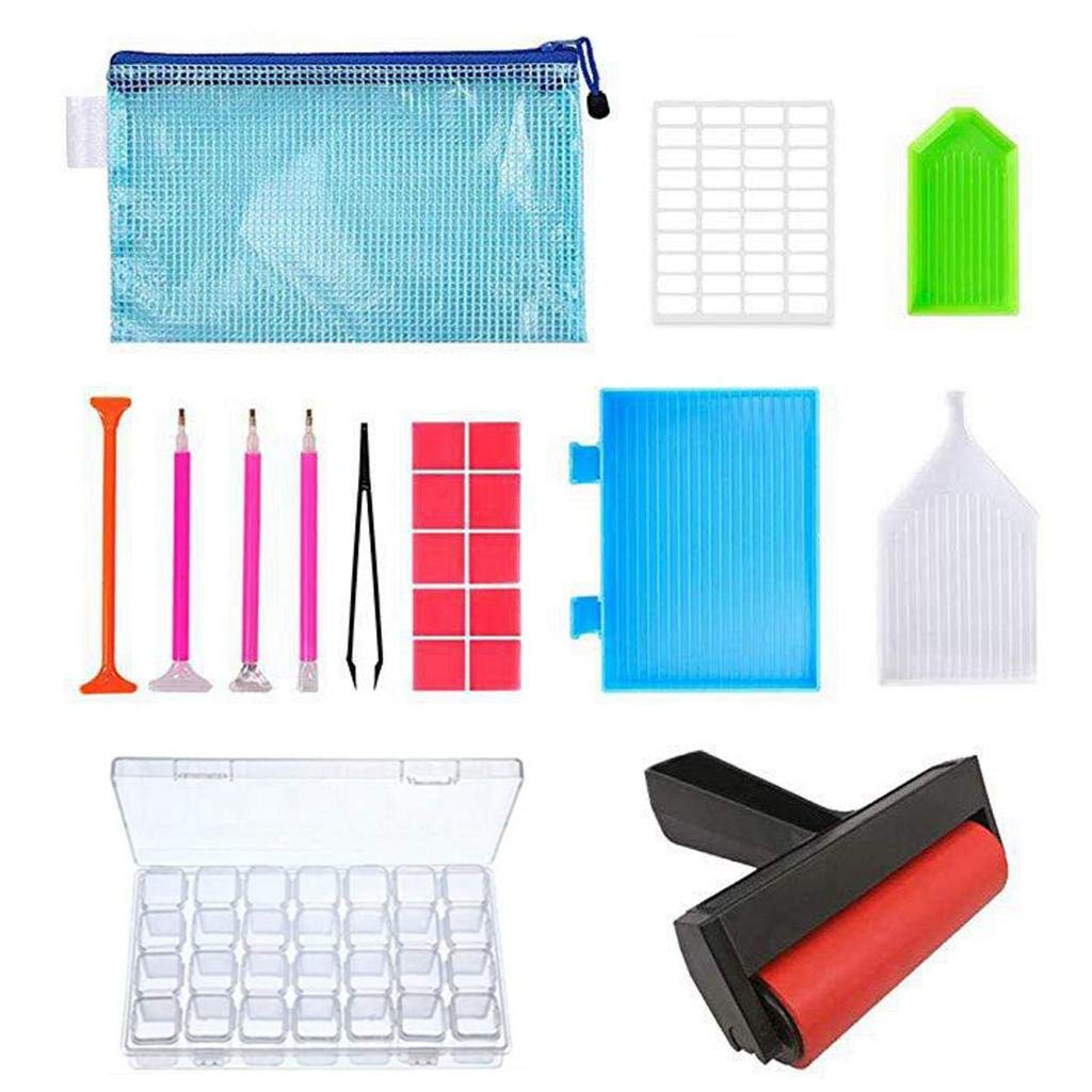 KBOLAE 22 Pcs 5D DIY 5D Rhinestone Picture Accessories 5D Rhinestone Picture Tools Kit