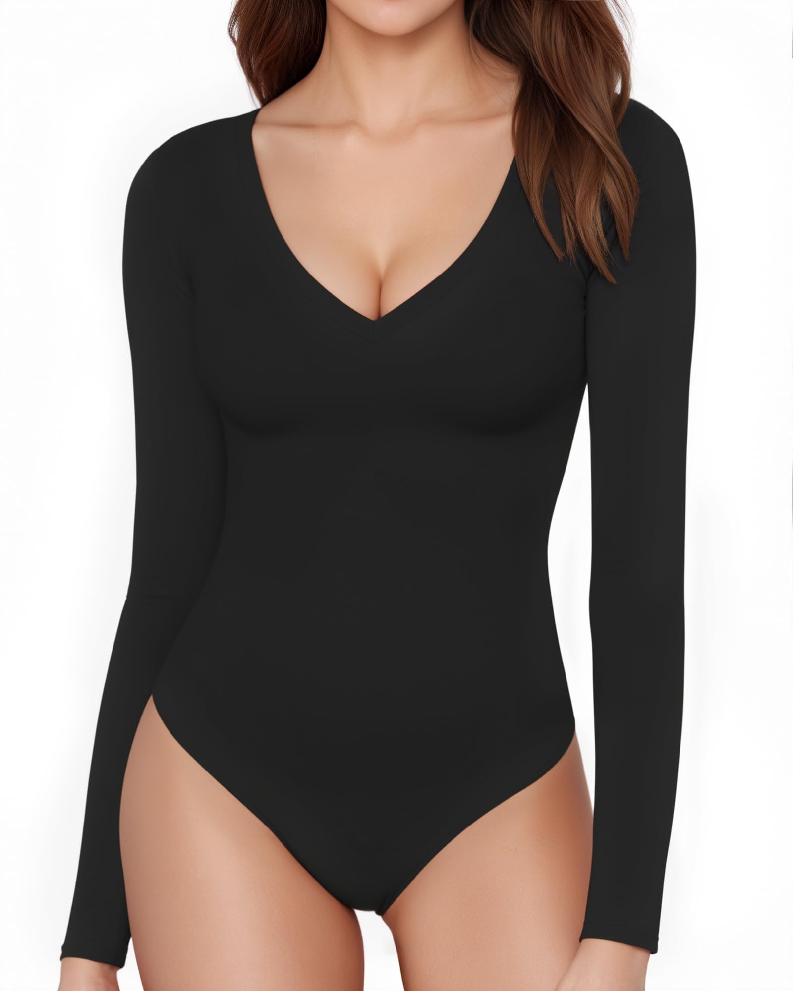 NaaNaa - Dubbel gevoerde bardot-body met lange mouwen in crème | ASOS