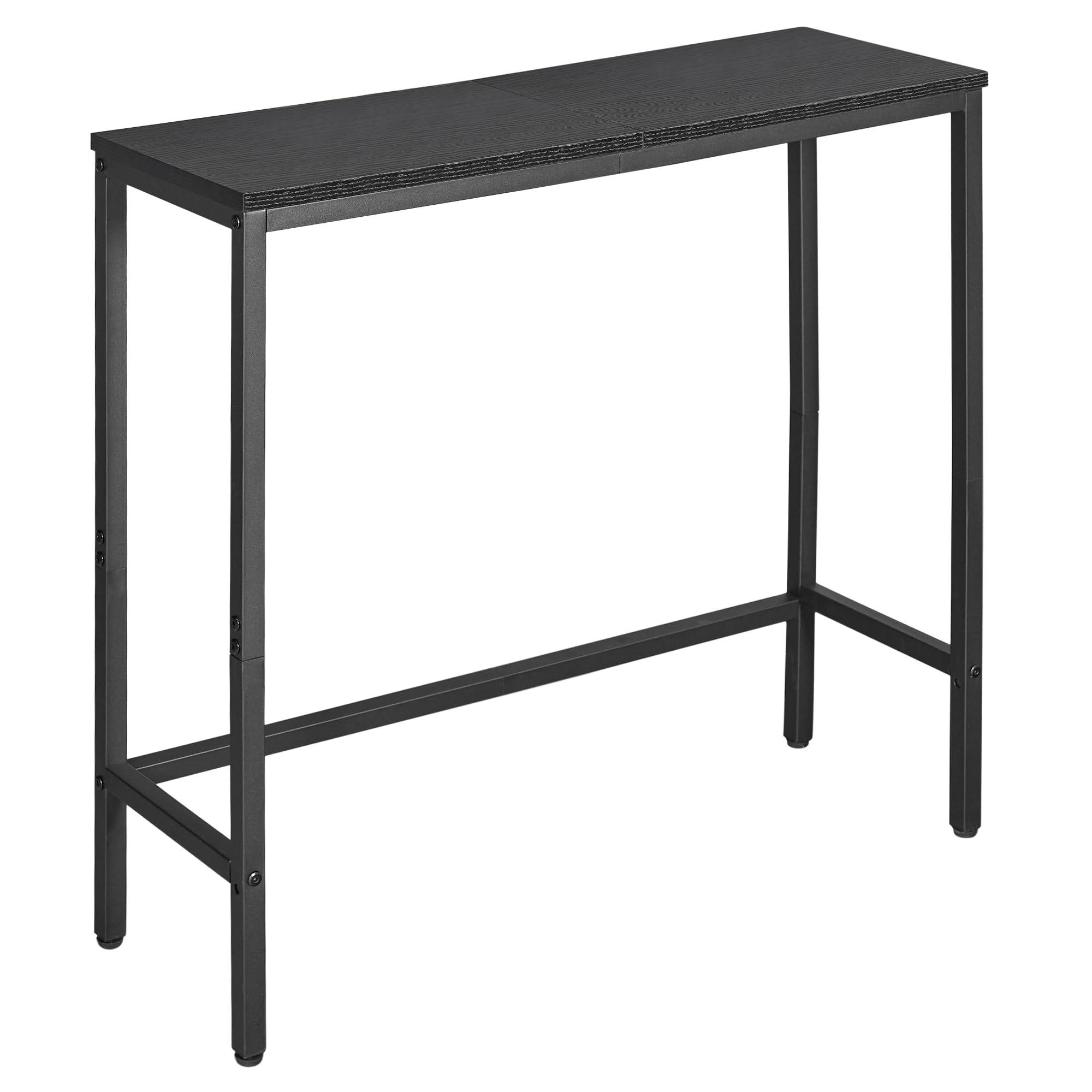 ELYKEN Small Console Table, 9.8" Dx29.6 Wx29.6 H Slim Entryway Table Behind Sofa, Skinny Entry Table for Hallway, Bedroom, Living Room, Foyer, Black