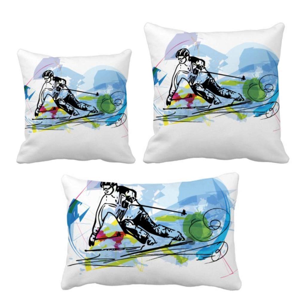 Housse de coussin de sport d'hiver pour une ambiance chalet de ski
