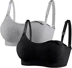 Kit 2 Sutiãs Sutian Soutien De Amamentação Com Bojo e Alça Removível Confortável