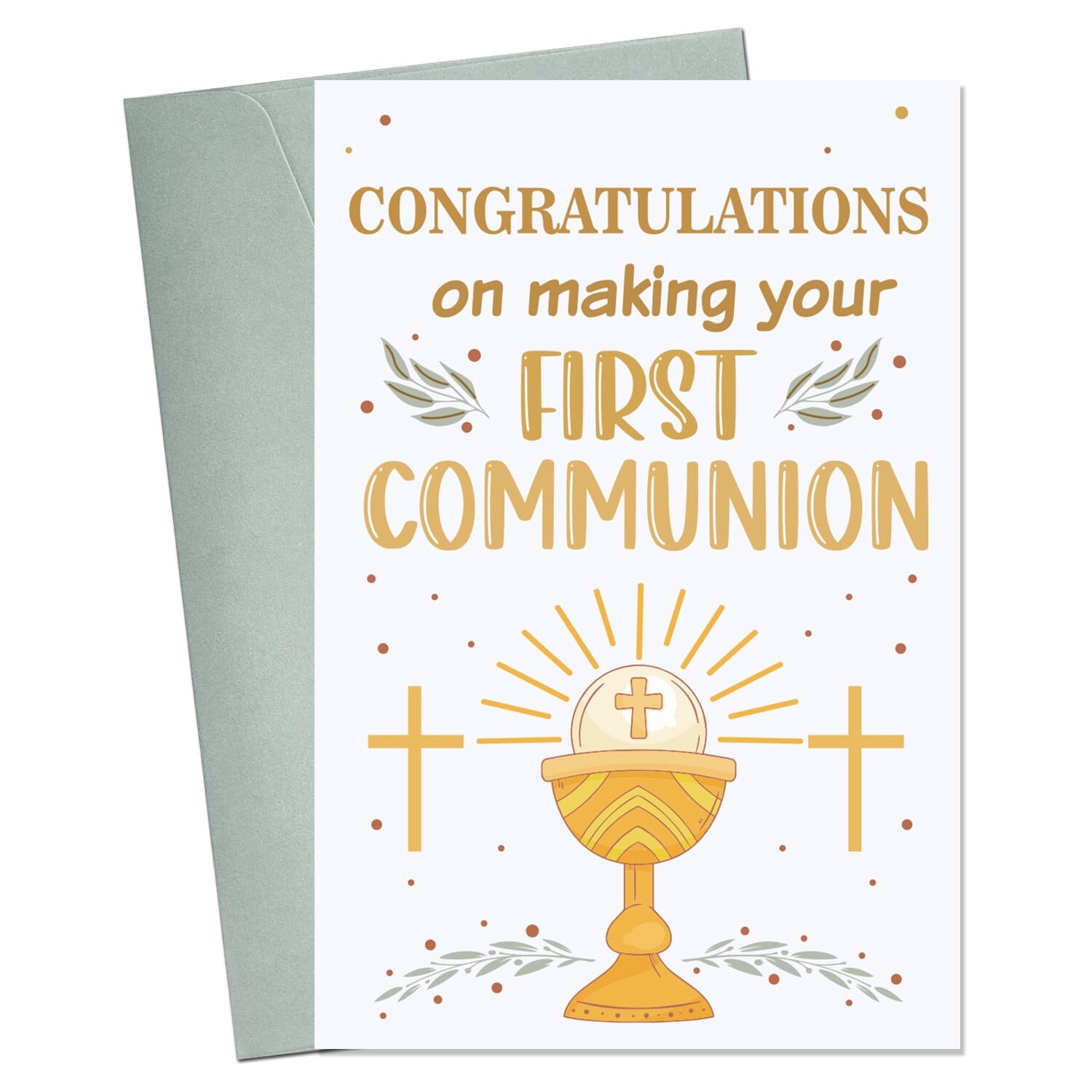 Ithmahco First Communion Card, First Communion Gifts For Boys & Girls, 1st Communion Gifts For Girl, 1st Communion Cards For Boy