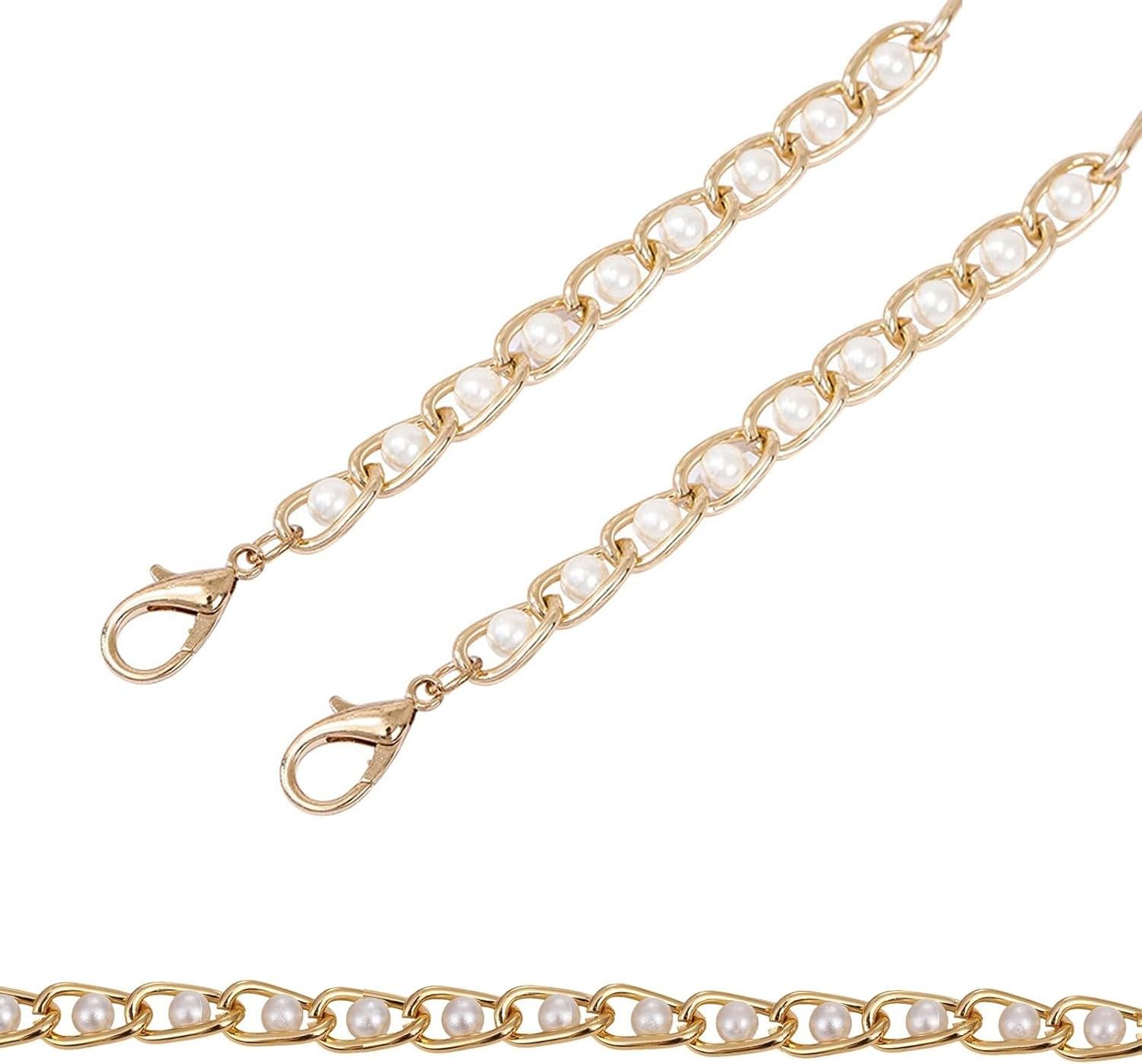 WOMGKDA Bag Chain Extender for Handbags Purse Strap, Short Replacement Shoulder Strap for Women Crossbody Bags, Metal Purse Strap Extender for H, 30cm, 30cm