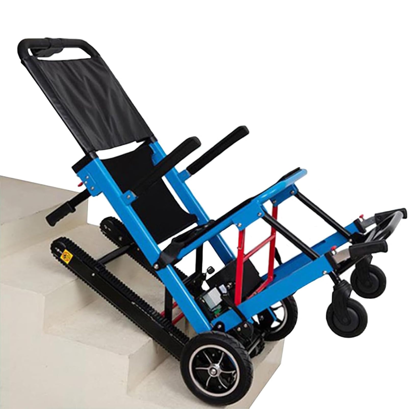 Saliscale Elettrico Cingolato Carico 169 kg Multifunzionale Portatile Sedia Montascale in Alluminio Sedia A Rotelle Elettrica per Salire Le Scale per Anziani Disabili