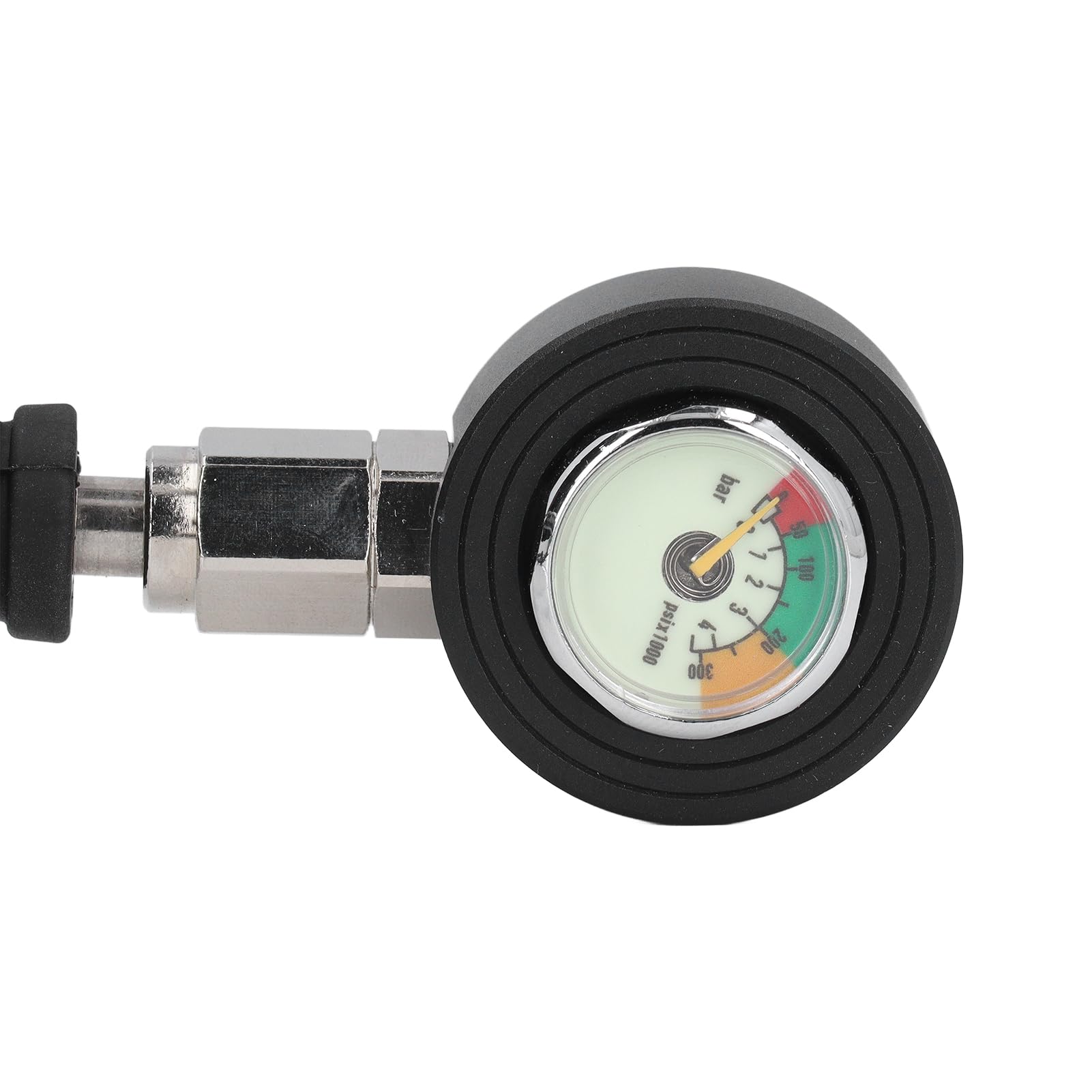 Fydun Tauch-Manometer, Leuchtendes Tauch-Manometer mit Hochdruckschlauch für Atemregler, Unterwasser-Tauchausrüstung, Applied Family (80cm)