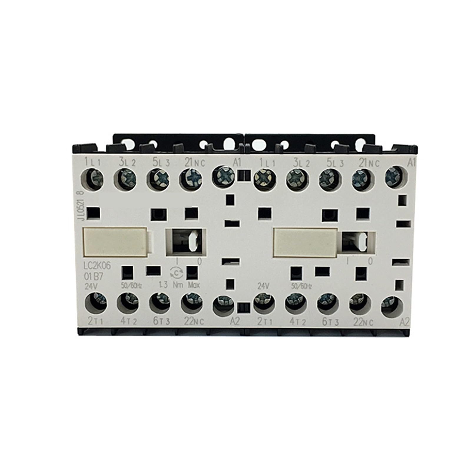 RCGKNNMUZ AC Contactor LC2K0601 LC2K0610 NO NC Reversible Interlocking Mini Mechanical Interlocking 6A Motor Forward and Reverse 1Pcs(AC48V LC2K0610)