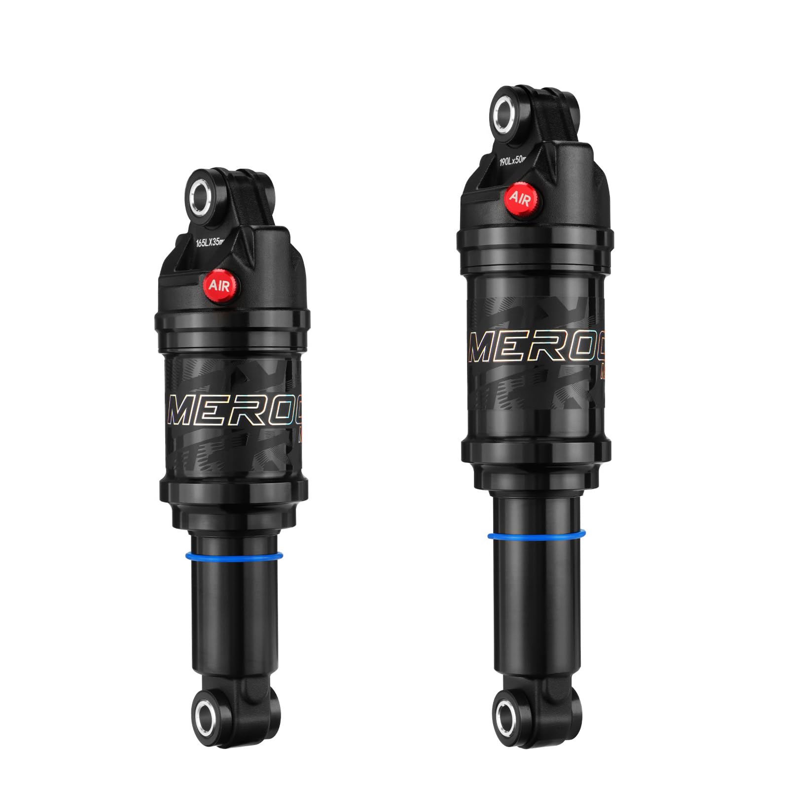 Bike Rear Shock, Mountain Bike Air Pressure Shock Absorber, 125mm/150mm/165mm/190mm Rear Air Shock for Folding Bike E-bike MTB (190 * 50mm)