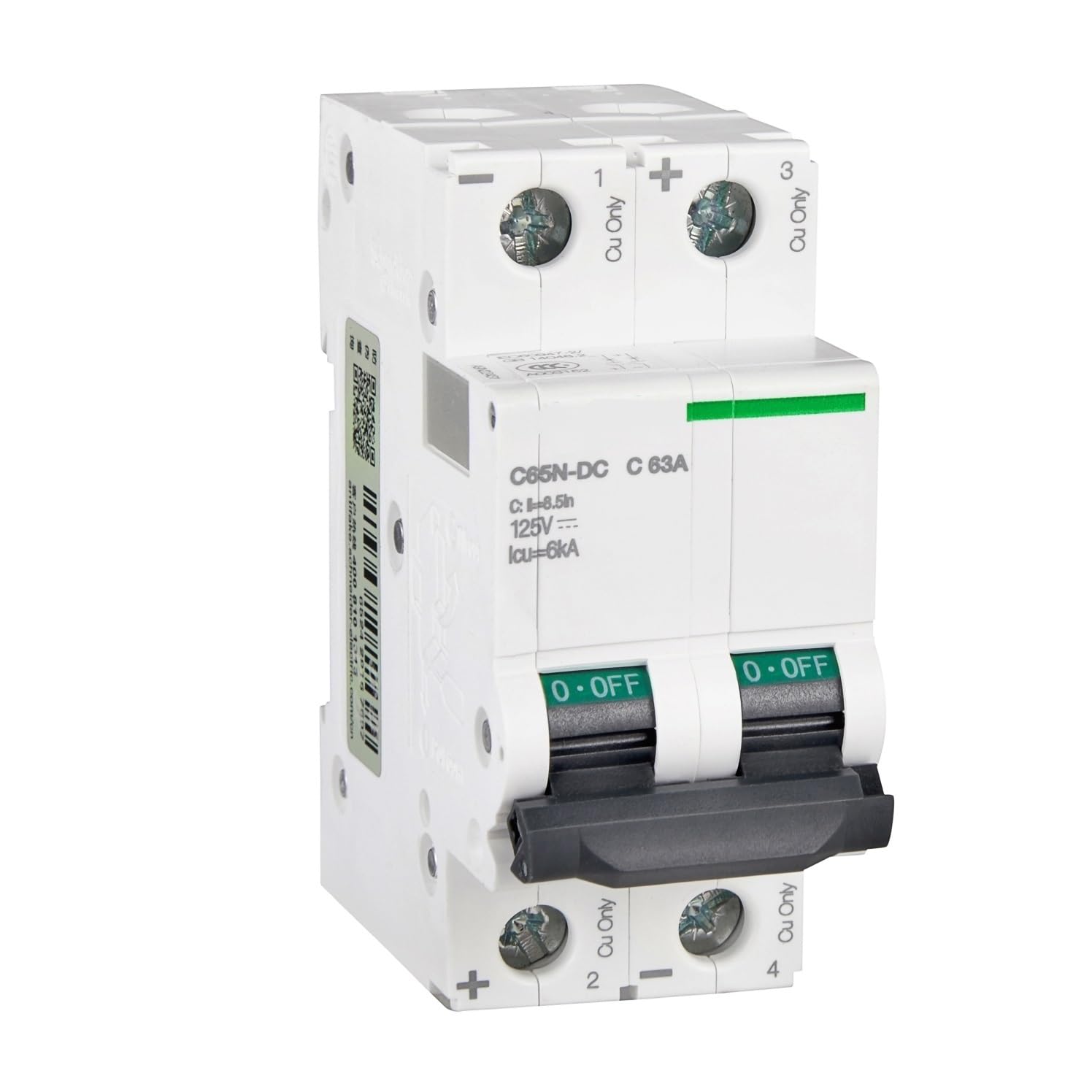 Disjoncteur IC65N-DC MCB 2P DC Disjoncteur Miniature C 1A 2A 3A 4A 6A 8A 10A 16A 20A 25A 32A 40A 50A 63A 80Aa(13A)