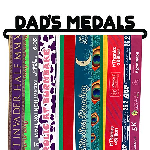 The Medal Hanger Shop | DAD'S MEDALS | Black | Medal Hanger Display Holder | Made in Britain