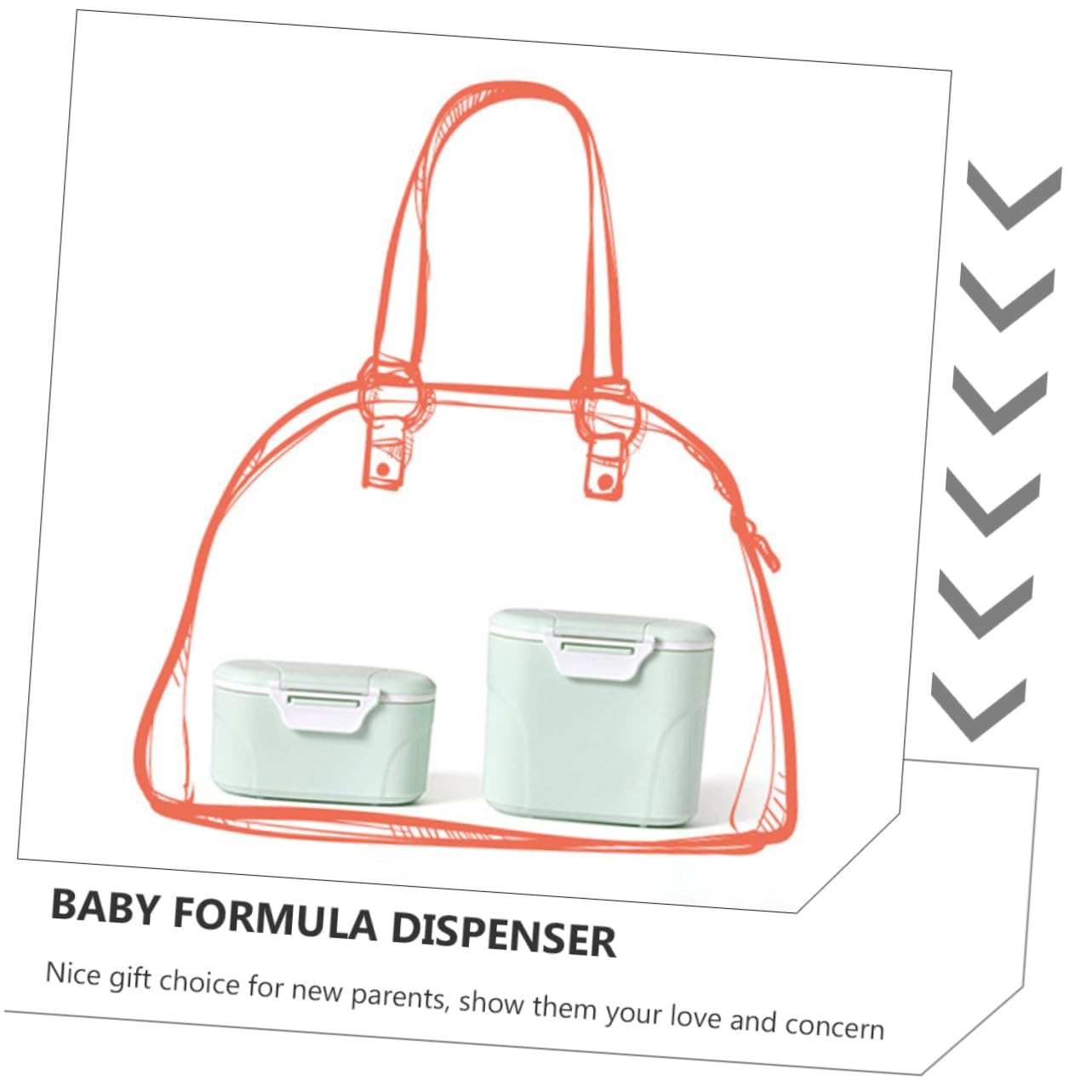 Garneck Milk Powder Dispenser Box Set Dispenser Container for Home Travel Safe Easy to Clean for Shower or Birthday