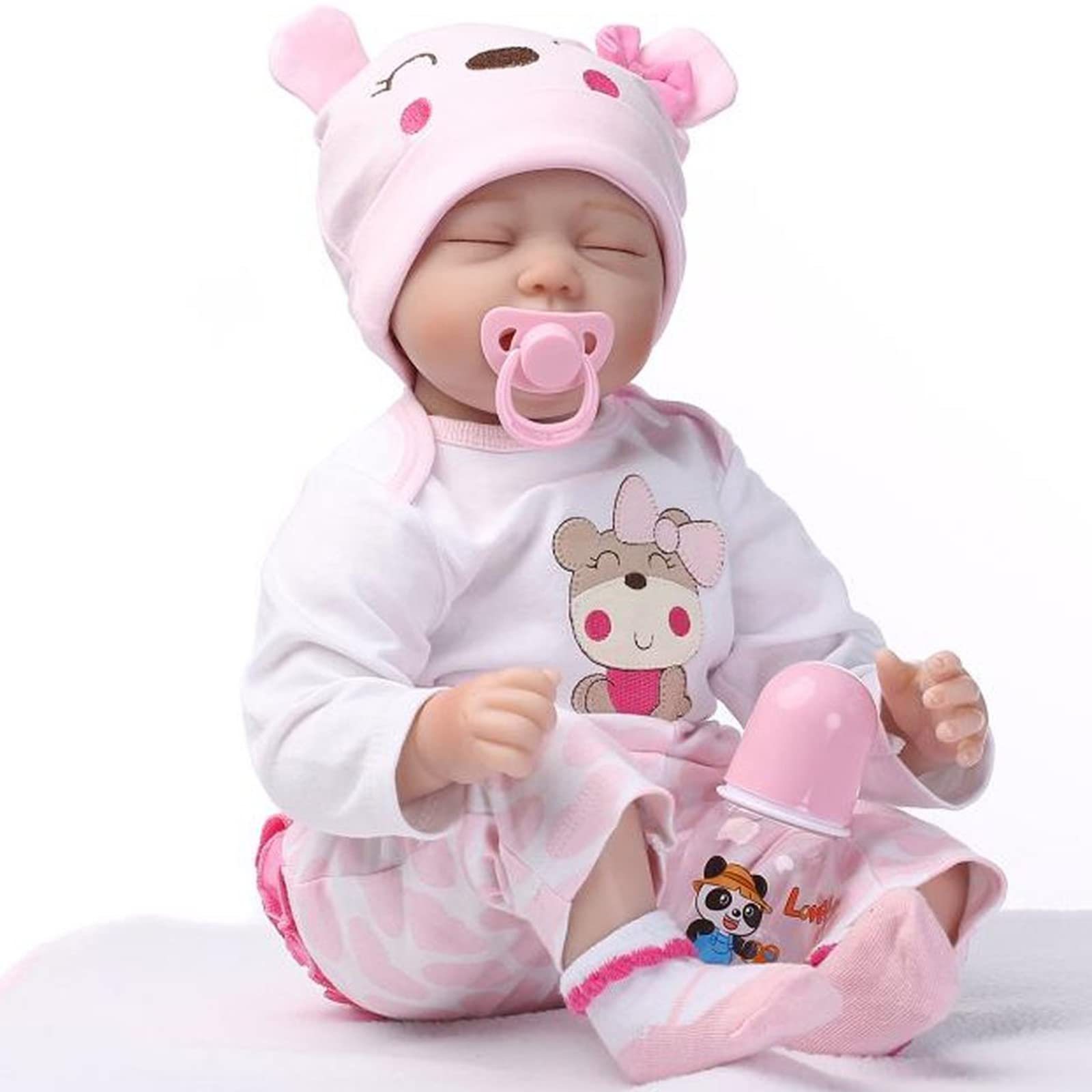 ZIYIUI Reborn Baby 22Zoll Babys Puppe Lebensecht Mädchen
