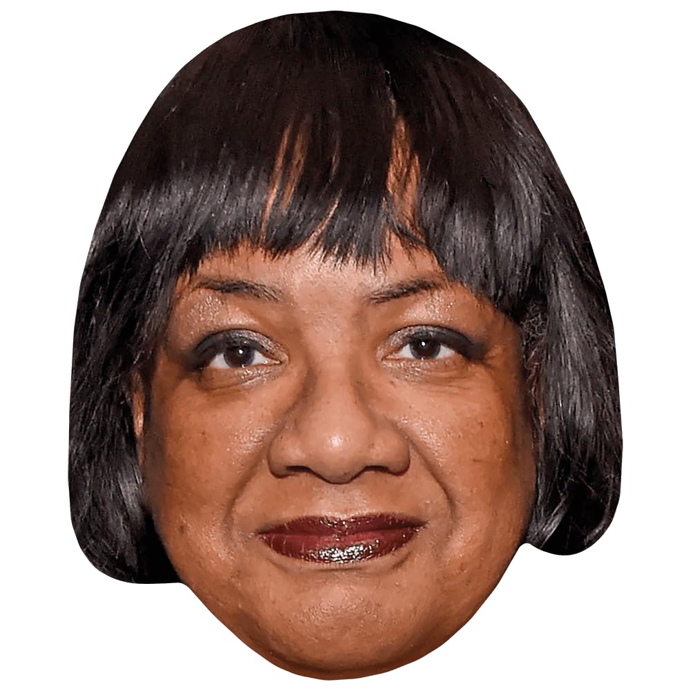 Diane Abbott (Fringe) Celebrity Mask, Flat Card Face, Fancy Dress Mask
