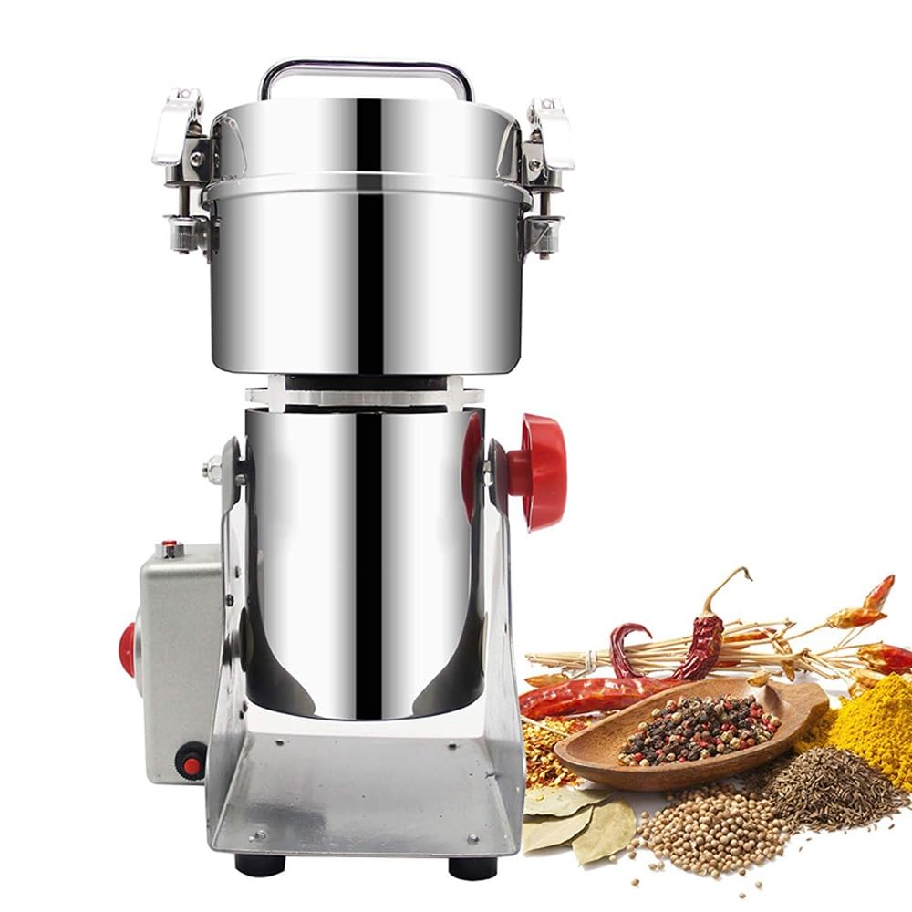 Ersdm One Color Electric Grain Grinder Mill,Swing Type Commercial Grinders,Spice Herb Grinder Commercial Superfine Machine Dry Cereals Pulverizer For Dry Cereals Corn Pepper Coffee (Size : 2500G)