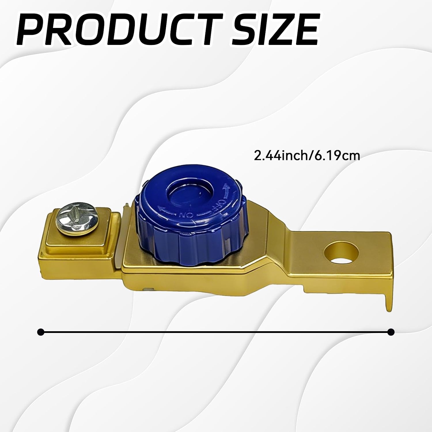 Motorcycle Accessories Battery Switch, 12V 80A Motorcycle Top Post Battery Disconnect Switch, Universal Anti-Leakage Disconnect Switches for Car, Boat, RV, Truck, ATV, UTV, SUV, Jet Ski（Gold）