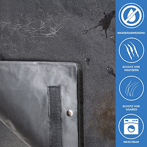 WhizProducts® Basic Kofferraumschutz Hund – wasserdichte Auto Hundedecke mit Seitenschutz – Robuste Kofferraum Schutzmatte für Reise & Transport für Hunde
