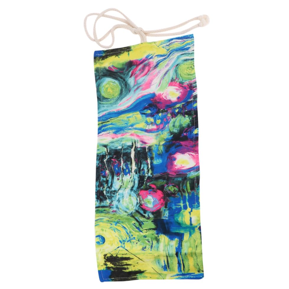 Trousse à crayons en toile Uonlytech grand format avec compartiments pour feutres et stylos - 4