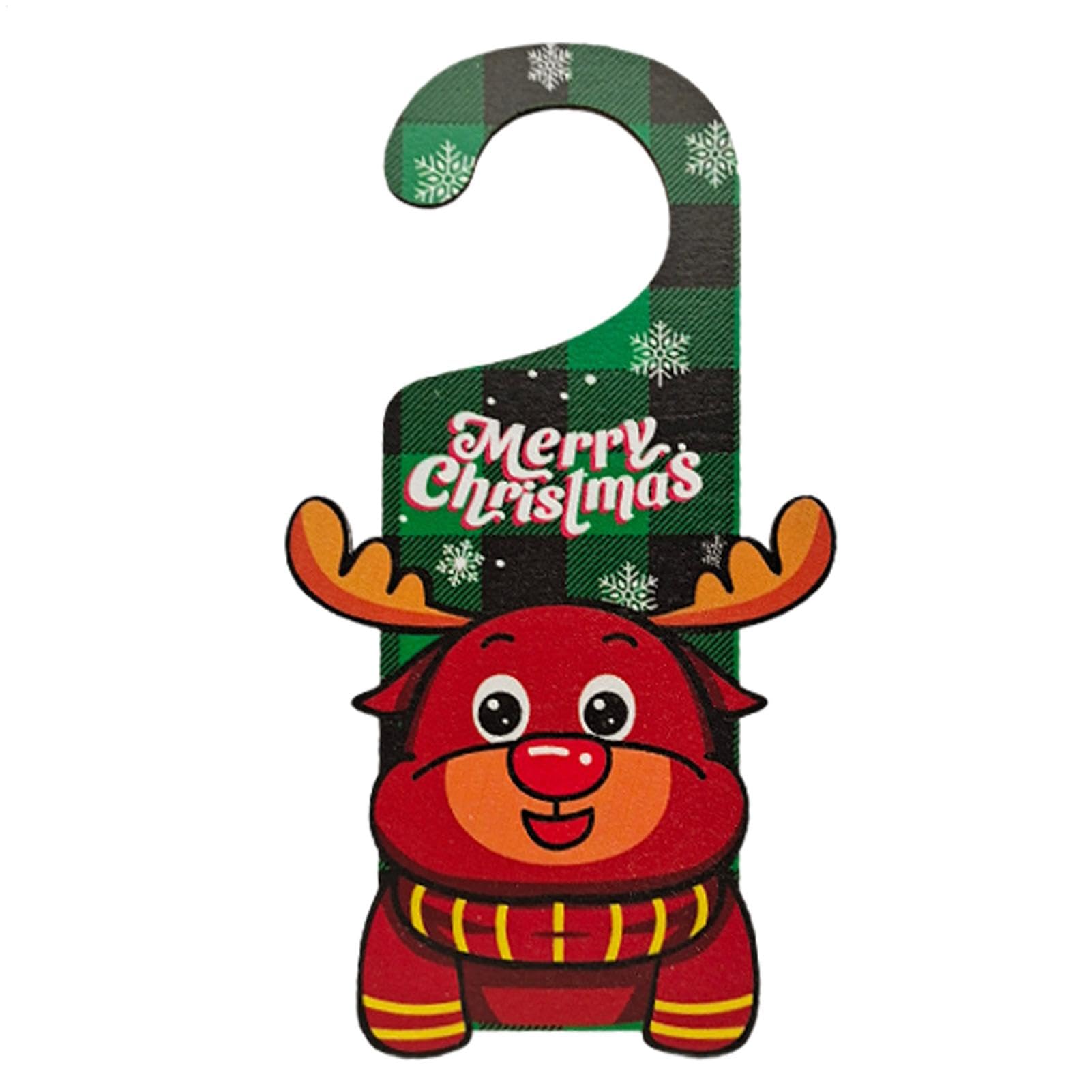Percha de perilla de puerta festiva,Perchas de perilla de puerta navideñas,Letreros de adorno de Feliz Navidad - Colgante de madera del pomo de la puerta del día de fiesta para el negocio casero de la