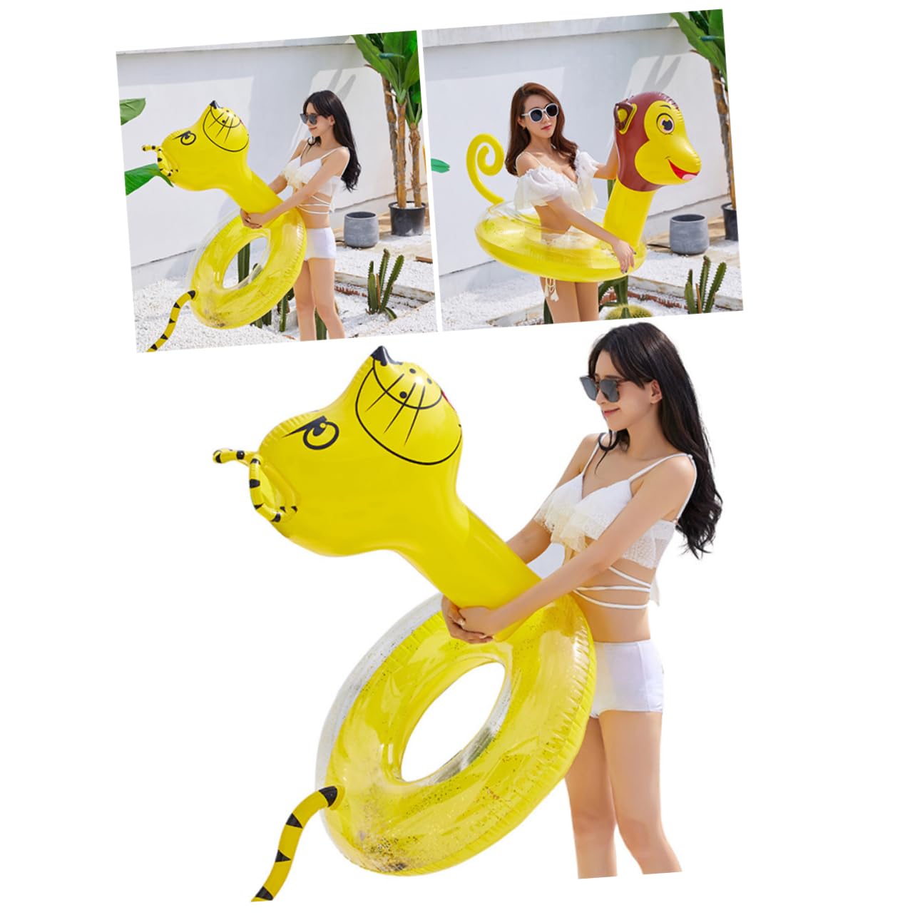 Swimming Ring Gonfiabile 1 Pezzo in Pvc, Giallo, Adulto