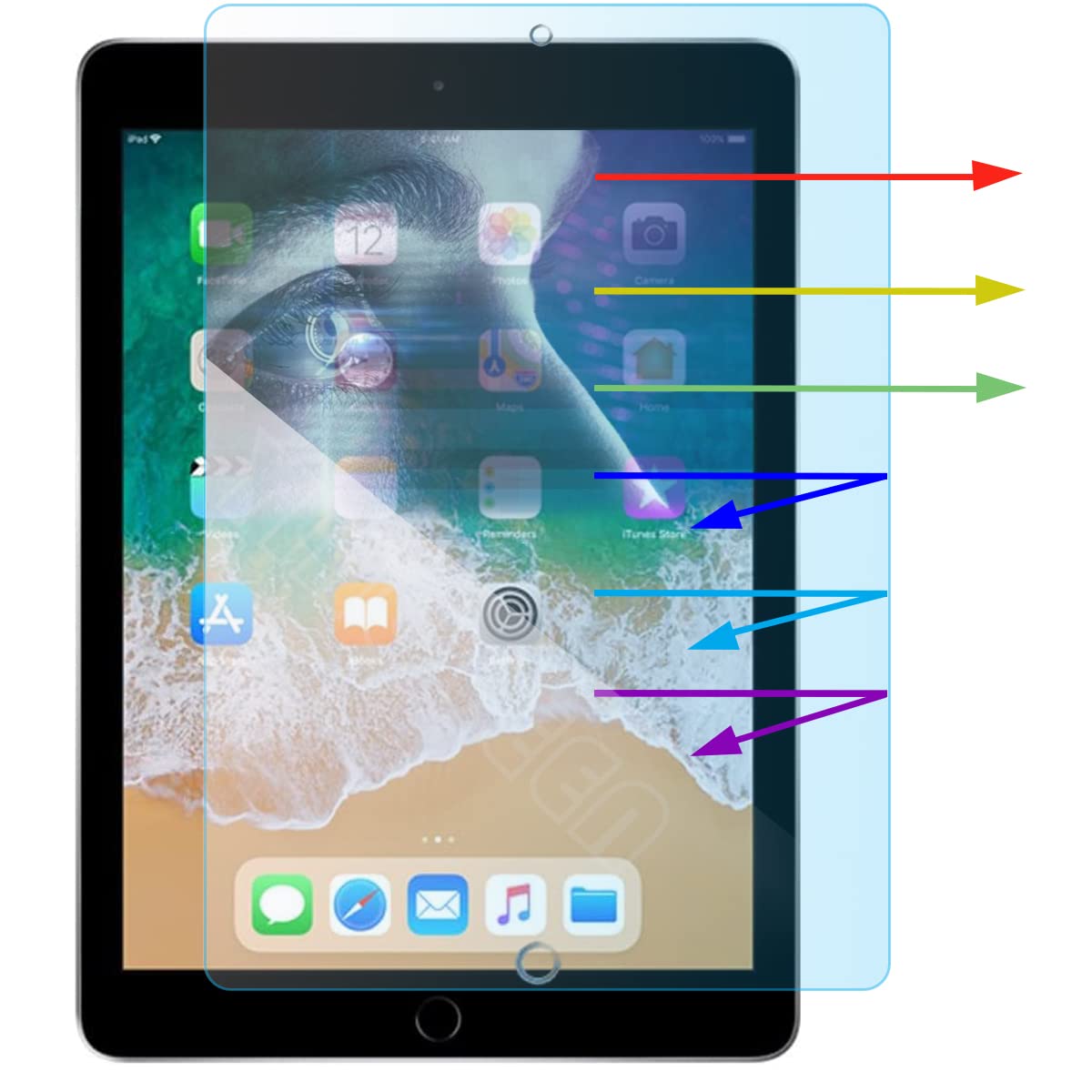 YINOVEEN Eye Protection Screen Protector for 7.9 Inch iPad Mini 5 2019 & iPad Mini 4 2015 Anti Blue Light & Anti Glare Screen Protector, Anti Fingerprint, 2 Pack (NOT FIT Mini 6)