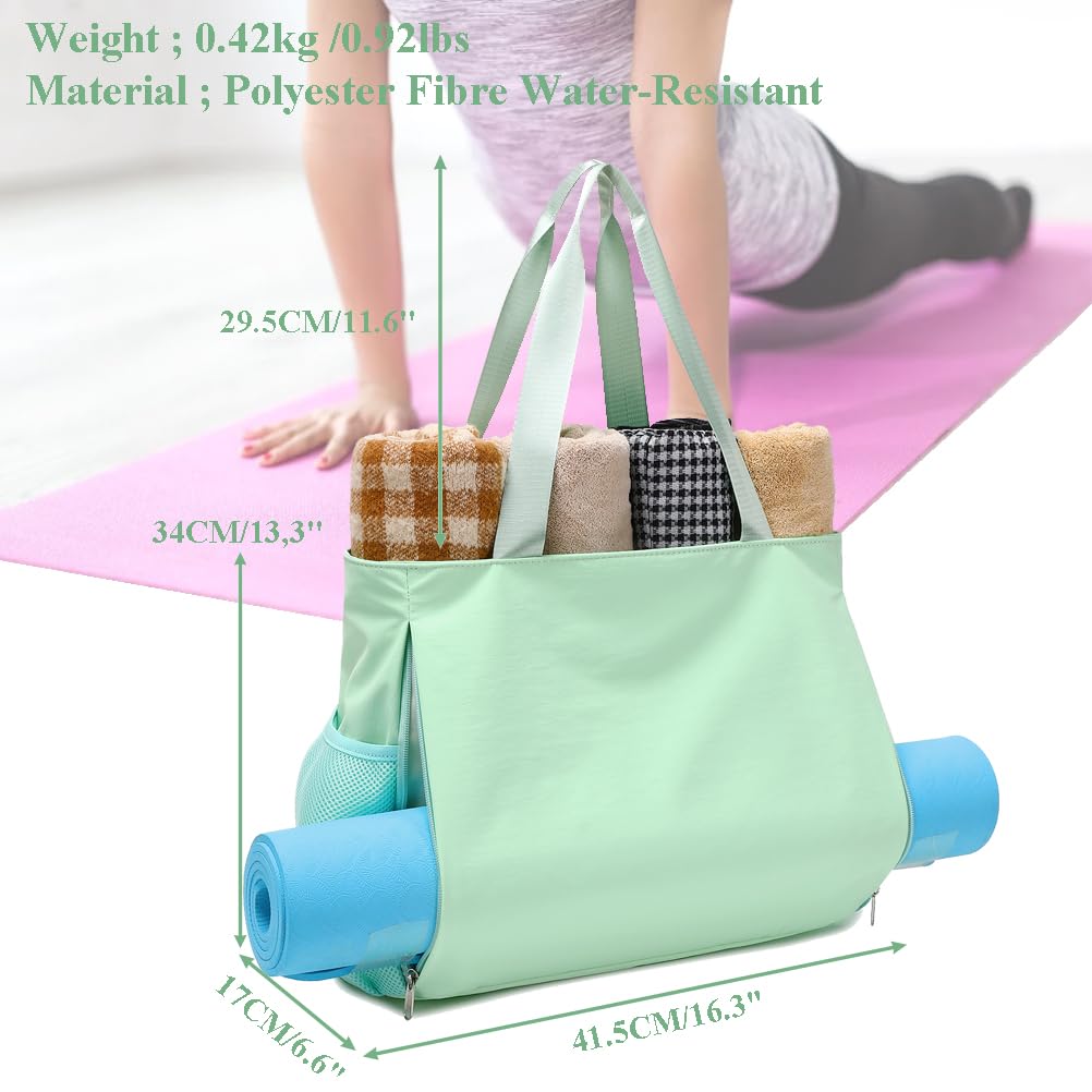 Kimwadalh Borse per Tappetini da Yoga Donna Borsa da Palestra Ginnastica Borsone da Yoga Multifunzionale Borsone Palestra con Tasca Impermeabile