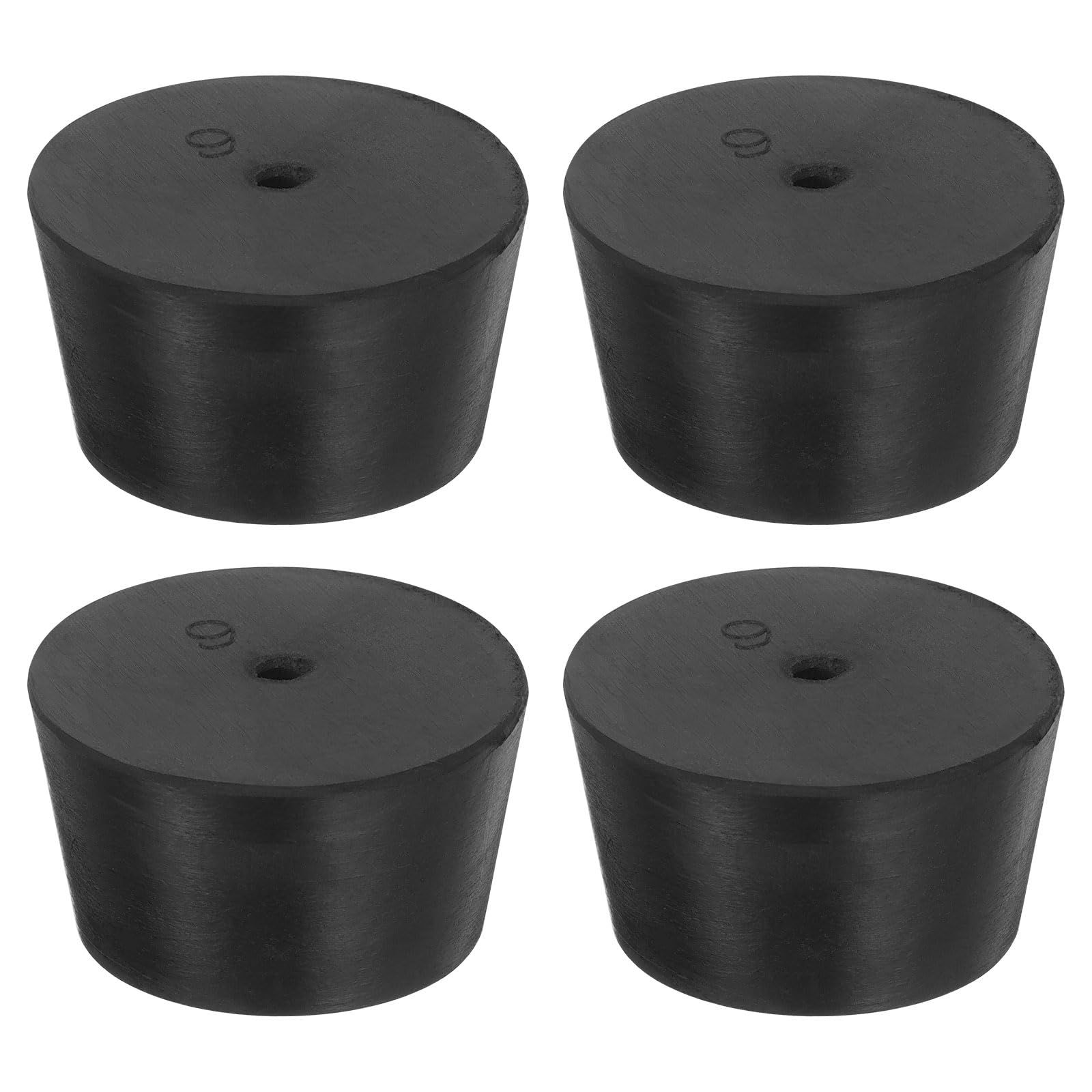 uxcell 4 Pcs 1-Hole Rubber Stopper, Tapered Lab Seal Tube Stopper Plug for Test Tube Flasks Glass Containers Industry and Laboratories, 28x24x25mm Black — Amazon image 12