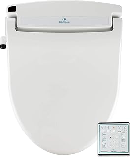 1000 Series Electric Bidet Heated Smart Toilet Seat with Heated Water, Wireless Remote, and Warm Air Dryer - Adjustable and Self-Cleaning - Multiple Wash Settings - Elongated