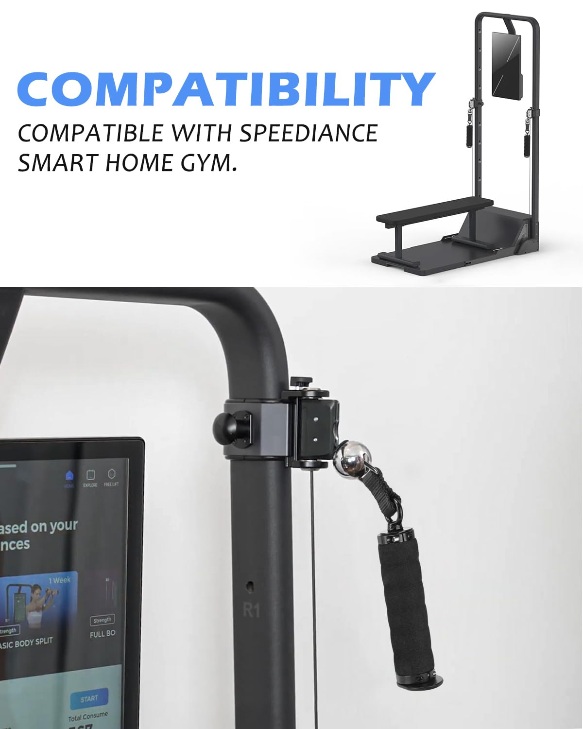 Speediance Skiing Handles 2 – Simulate Real Skiing with Ergonomic Upgrade for Gym Monster, Quick-Install Full-Body Training Accessory for Fat Loss