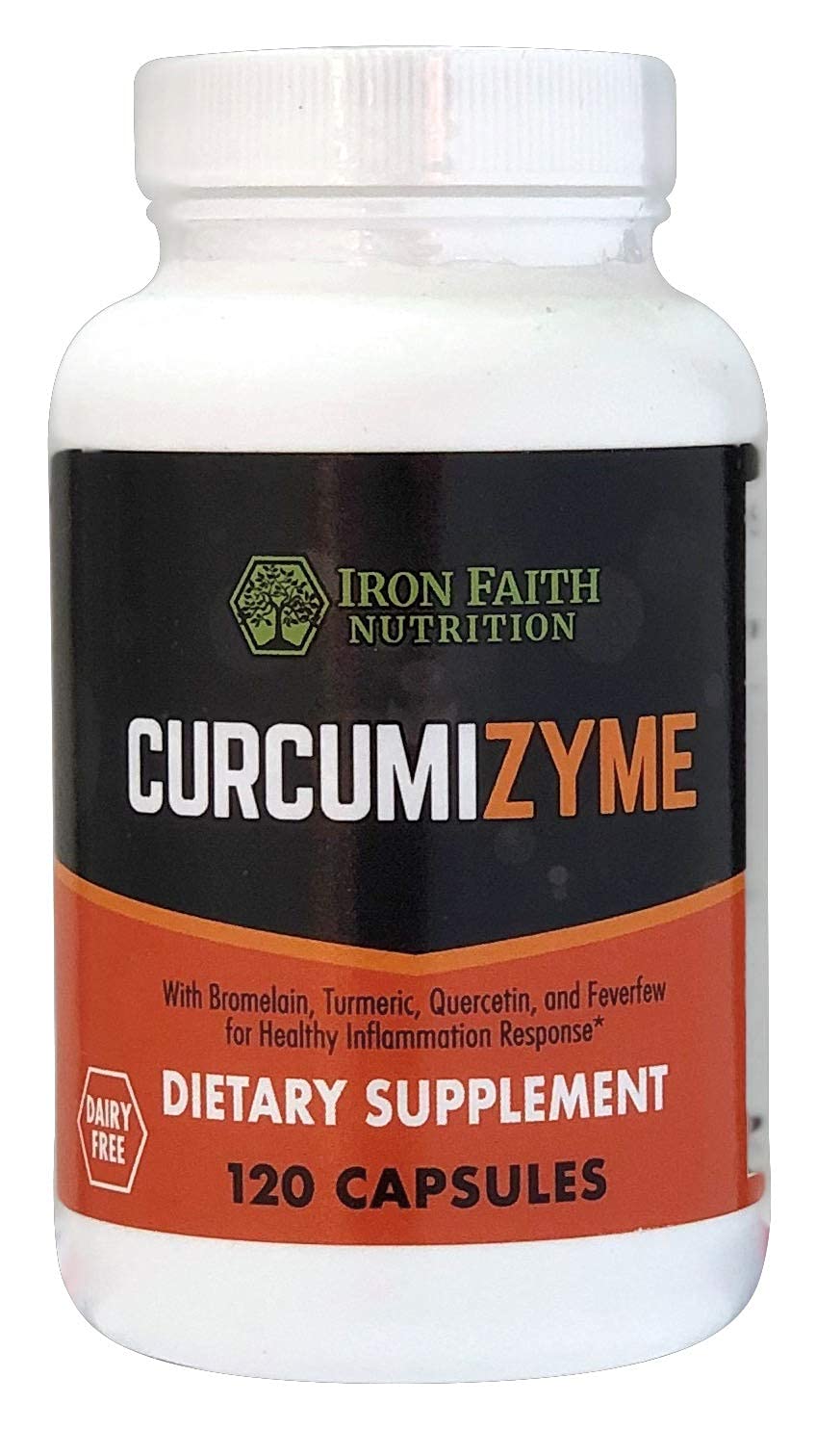 Iron Faith Nutrition Curcumizyme Joint Relief & Healthy Inflammation Support - Bromelain 500mg /Turm